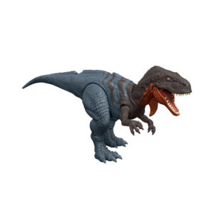 Mattel jurassic world la rinascita - abelisauro ruggito selvaggio, dinosauro snodato con suoni e morso multidirezionale azionato con la coda - Jurassic World