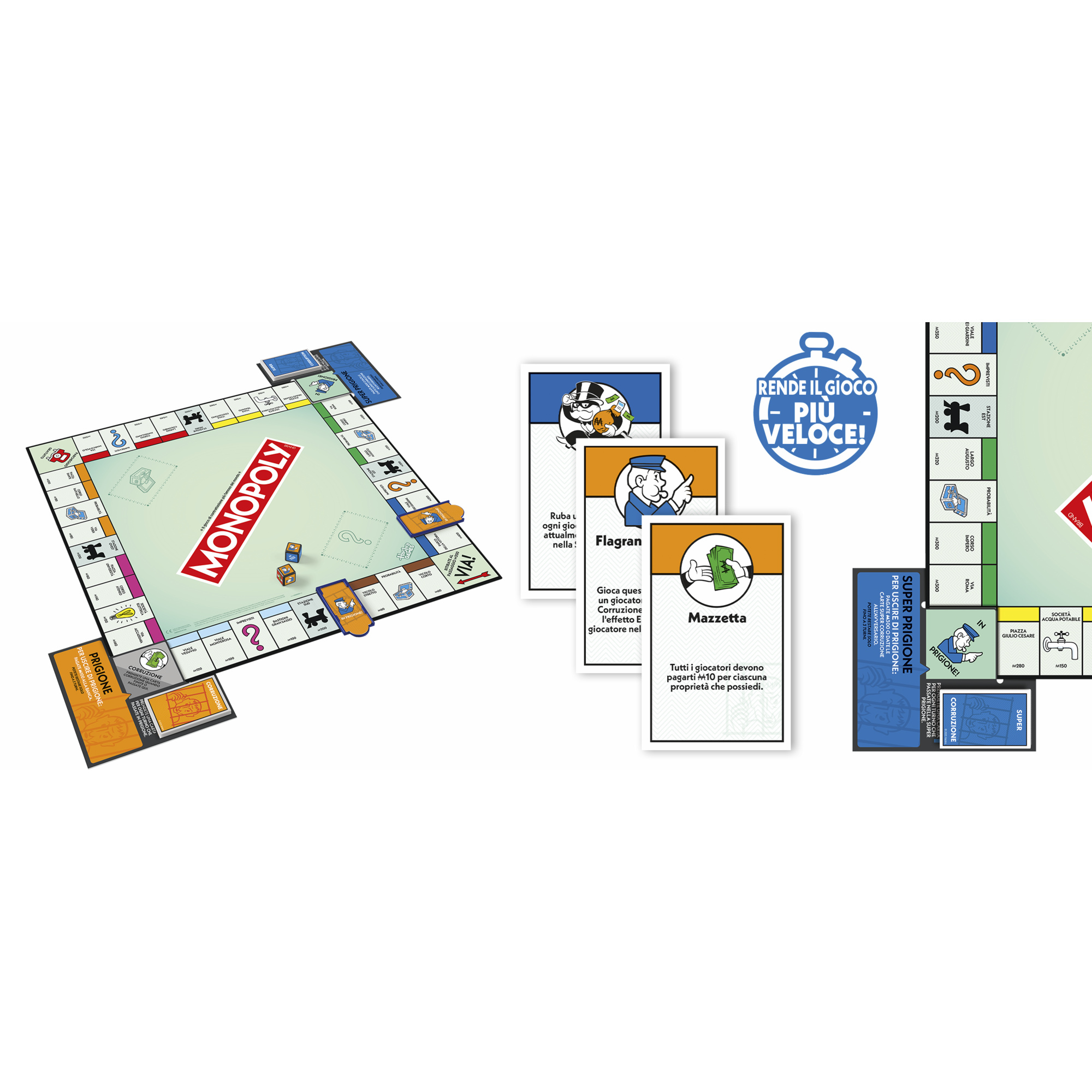 Monopoly, espansione in prigione - rendi le partite classiche a monopoly ancora più divertenti e veloci -  dagli 8 anni in su - 2-6 giocatori - 40 min - MONOPOLY