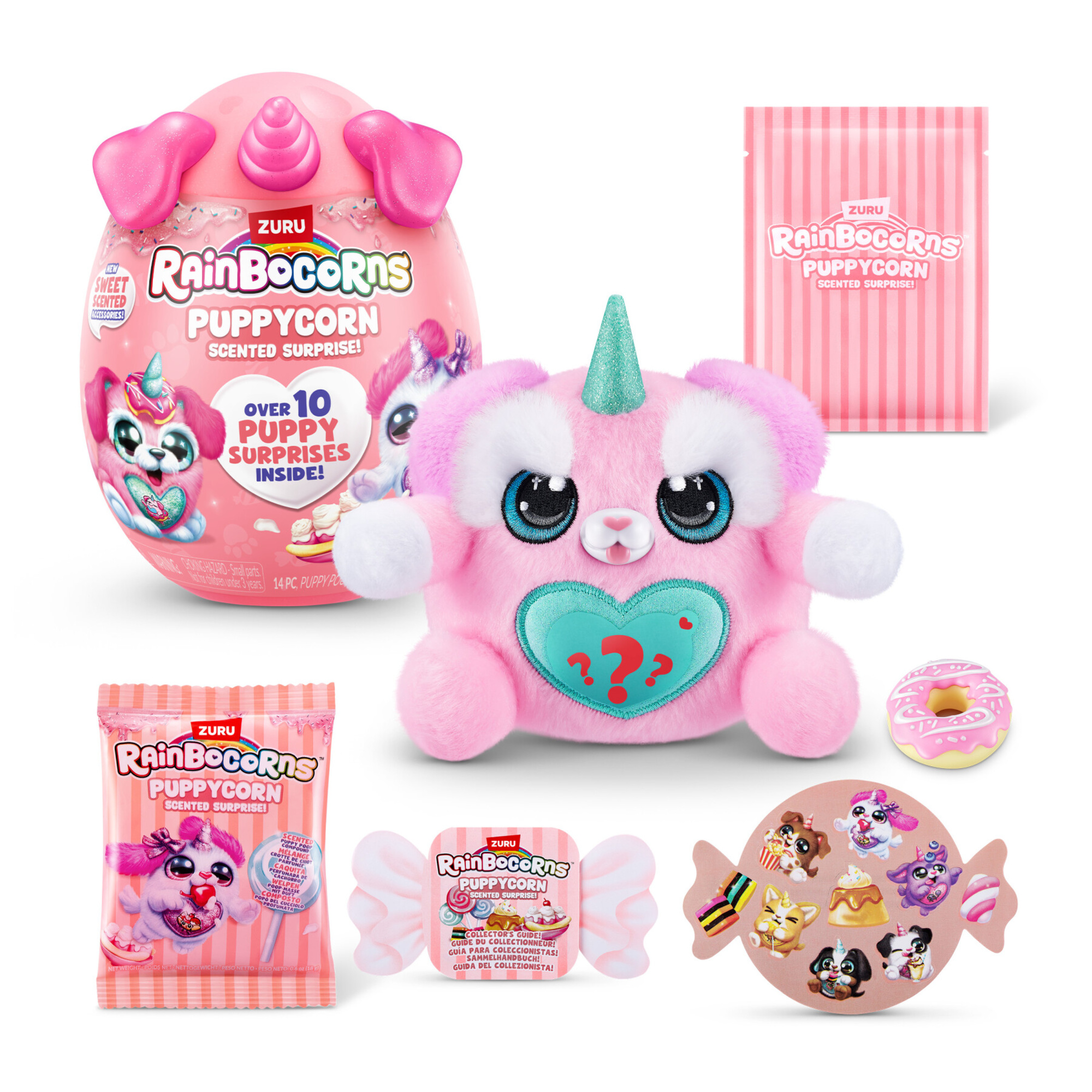 Rainbocorns puppycorn plush small s8: peluche cucciolo sorpresa - assortito - RAINBOCORNS