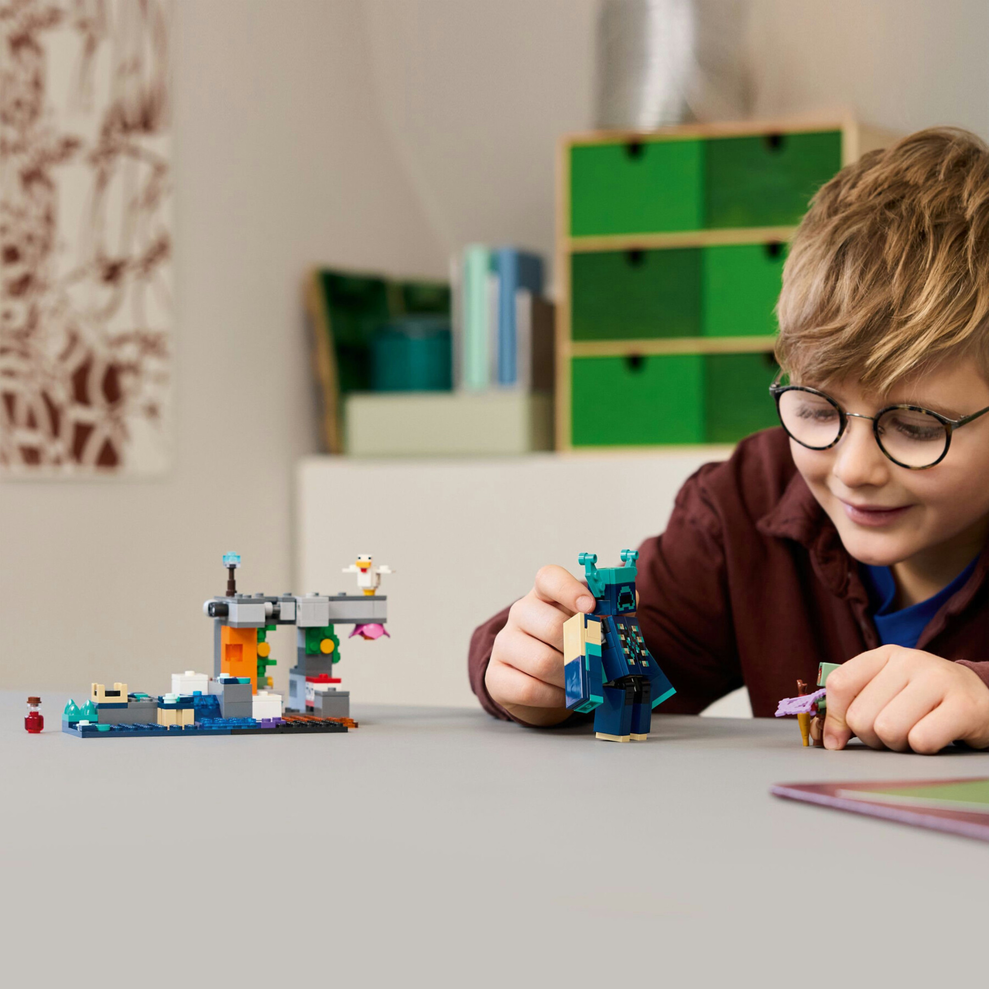 Lego minecraft 21274 sorvegliante: minifigure, caduta massi 7+ - Lego