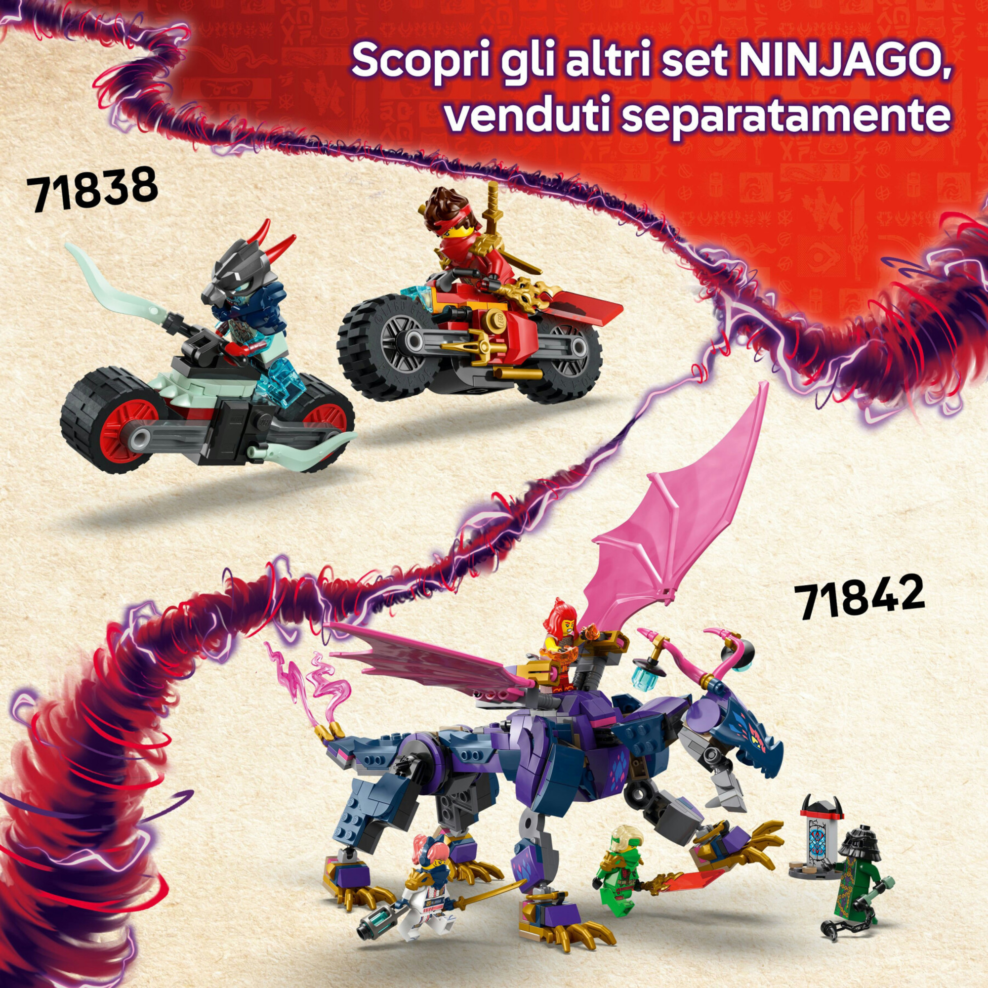 Lego ninjago 71839 battle mech spinjitzu arin: drago, 2 minifigure 7+ - Lego
