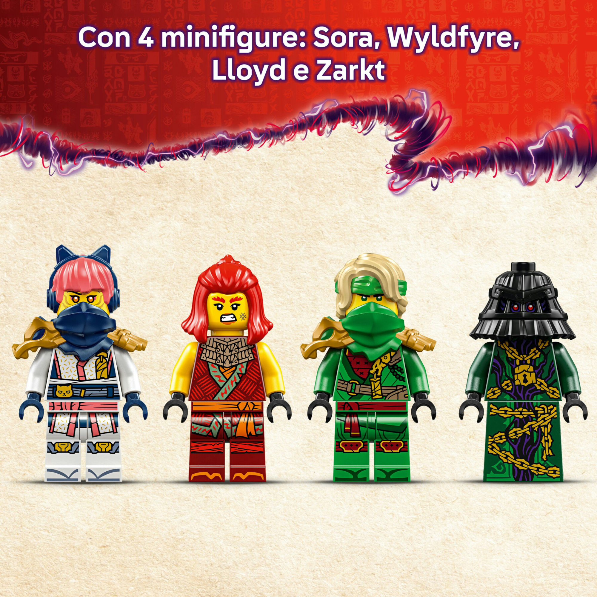 Lego ninjago 71842 rontu drago maestro: snodabile, 3 minifigure 7+ - Lego