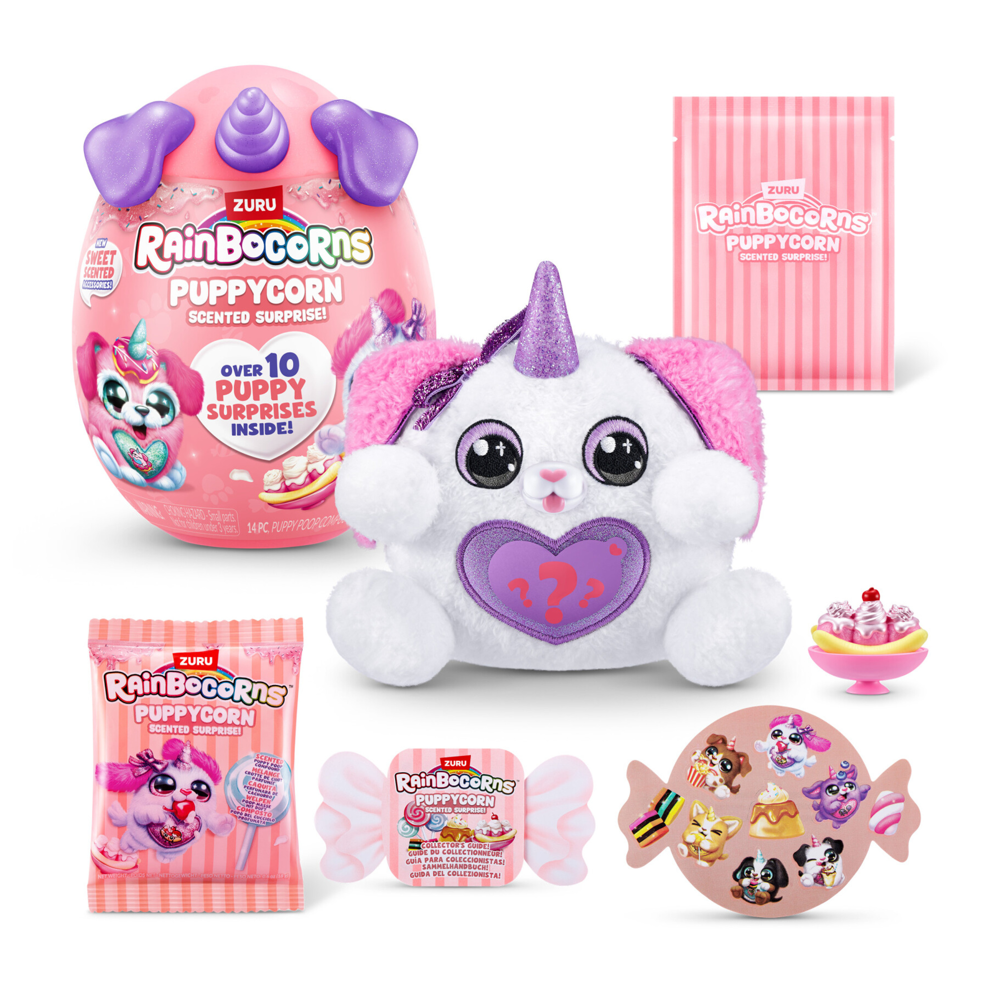 Rainbocorns puppycorn plush small s8: peluche cucciolo sorpresa - assortito - RAINBOCORNS