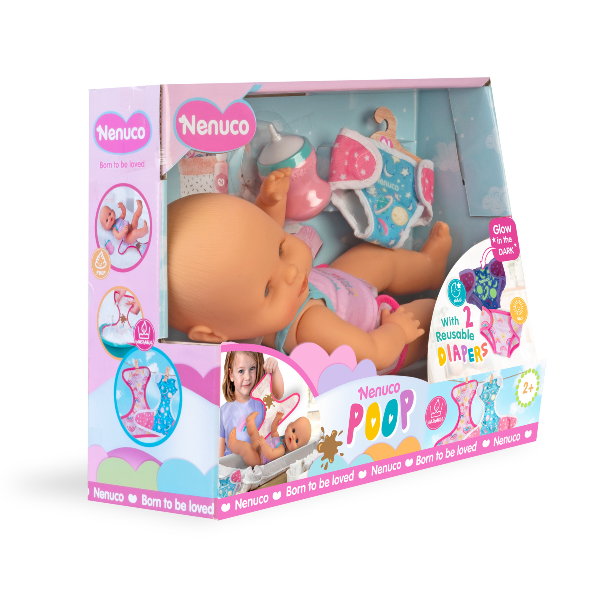 Nenuco popò,  bambola 35 cm, dandole da bere magicamente farà la popò! - NENUCO