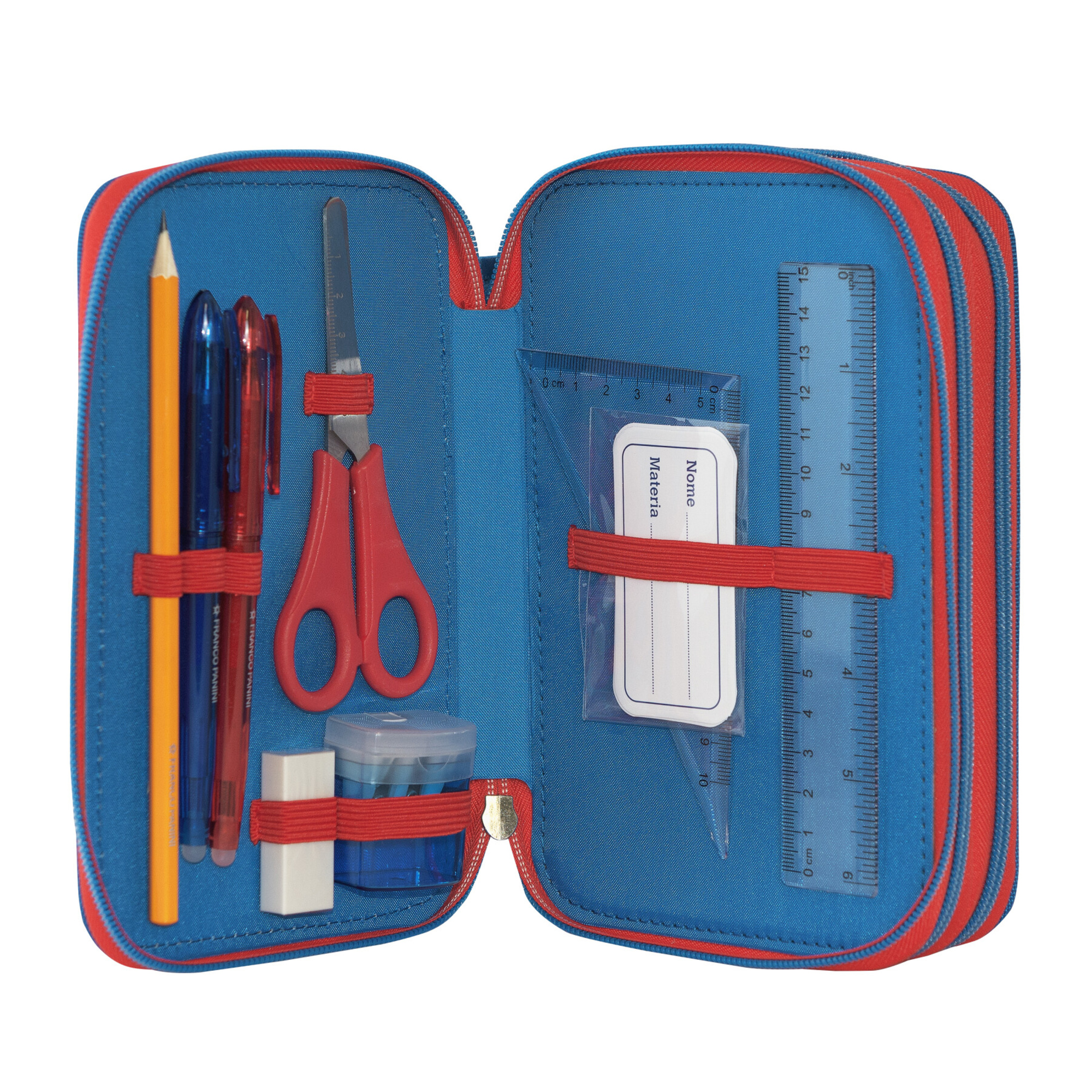 Astuccio 3 zip super mario 3 scomparti con 41 accessori scuola - Super Mario