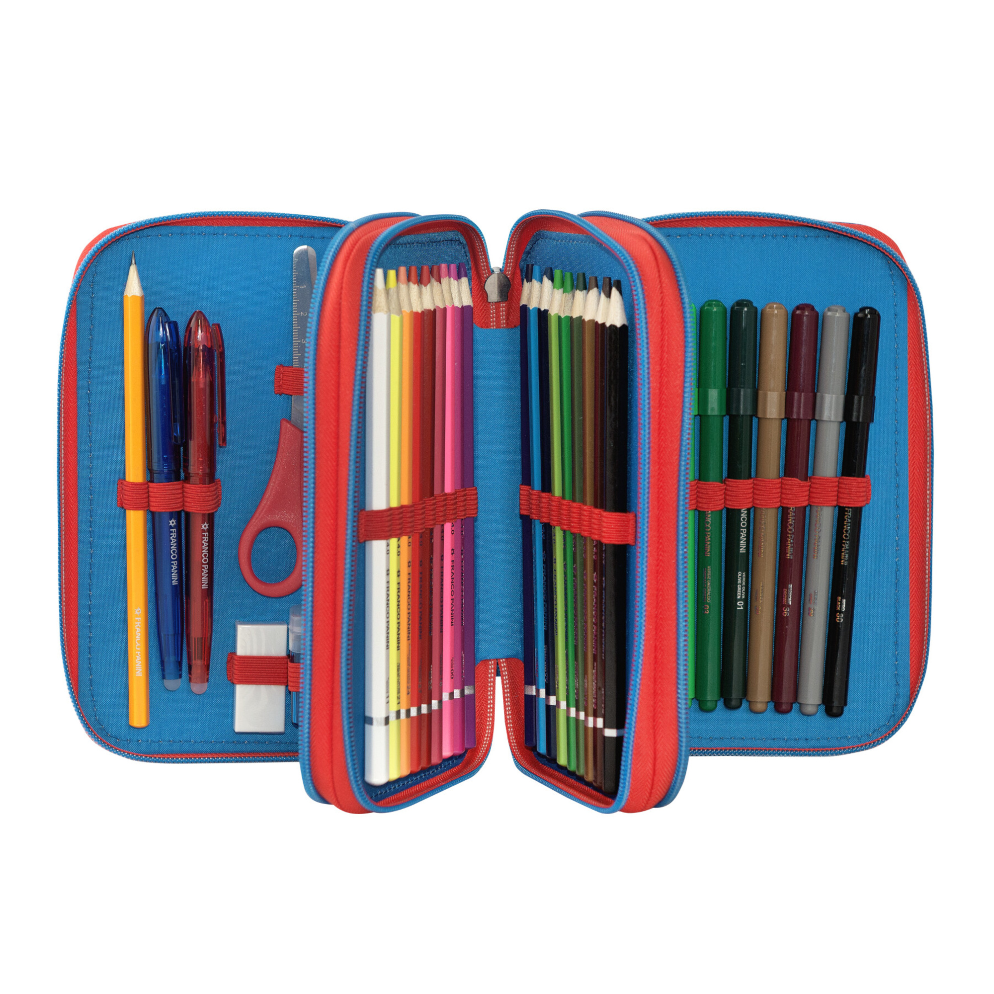 Astuccio 3 zip super mario 3 scomparti con 41 accessori scuola - Super Mario