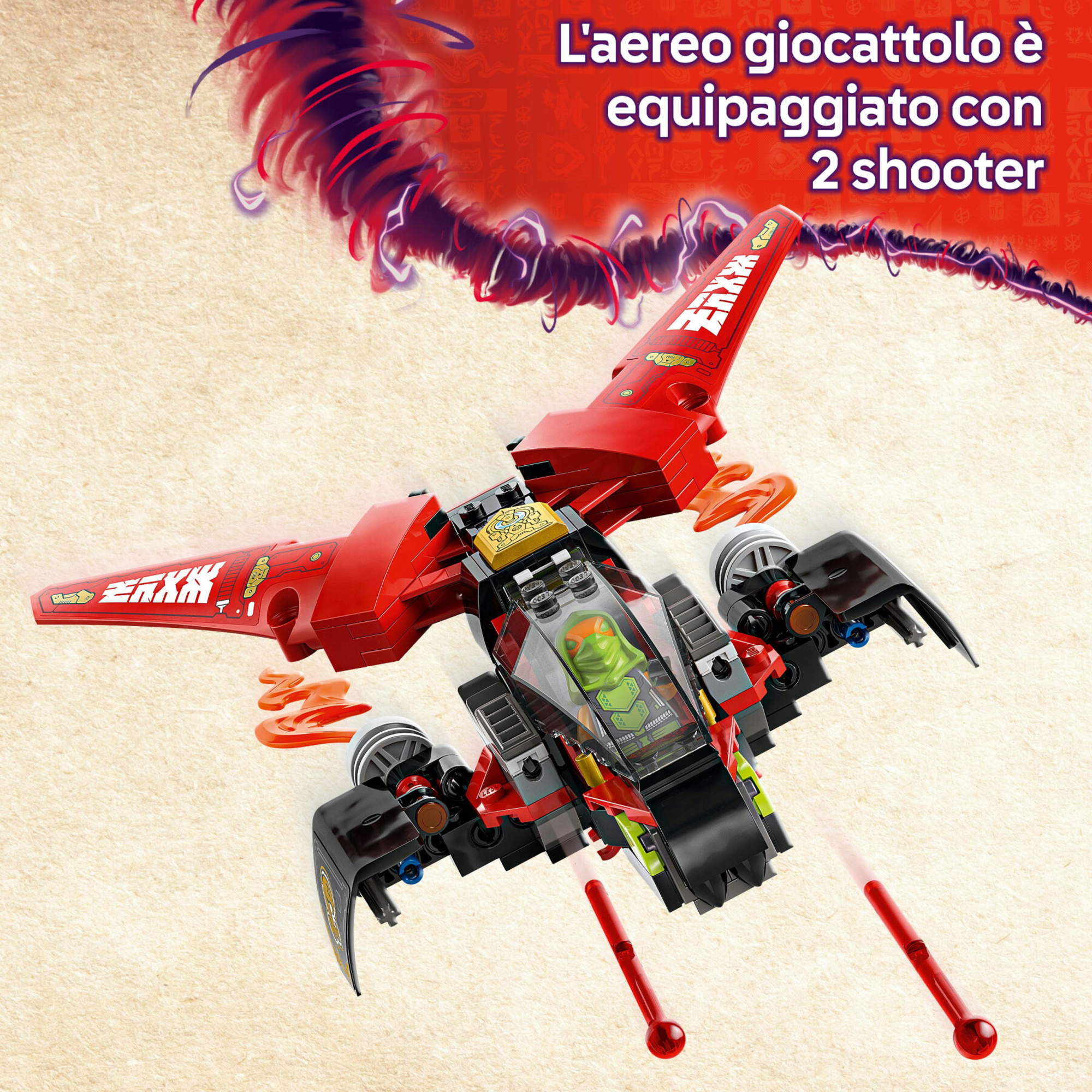 Lego ninjago 71844 veicolo combattimento ninja: 2 moto, aereo, 6 minifigure 8+ - Lego