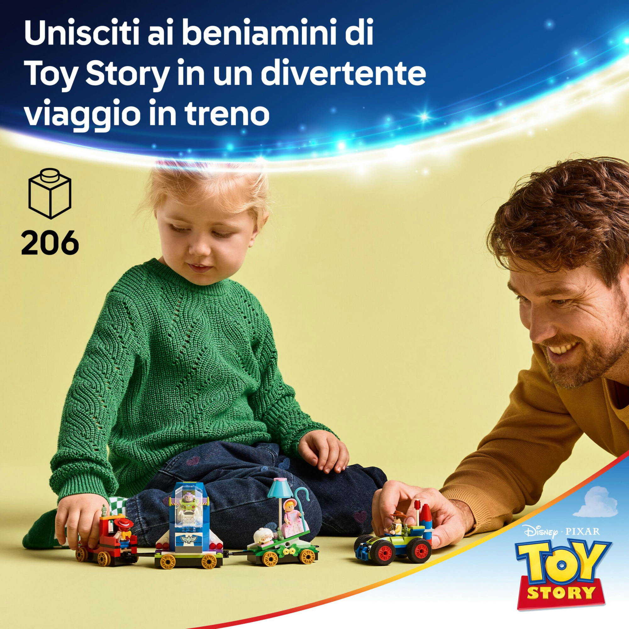 Lego disney pixar 43264 toy story: treno rc, auto, 4 minifigure 4+ - Lego