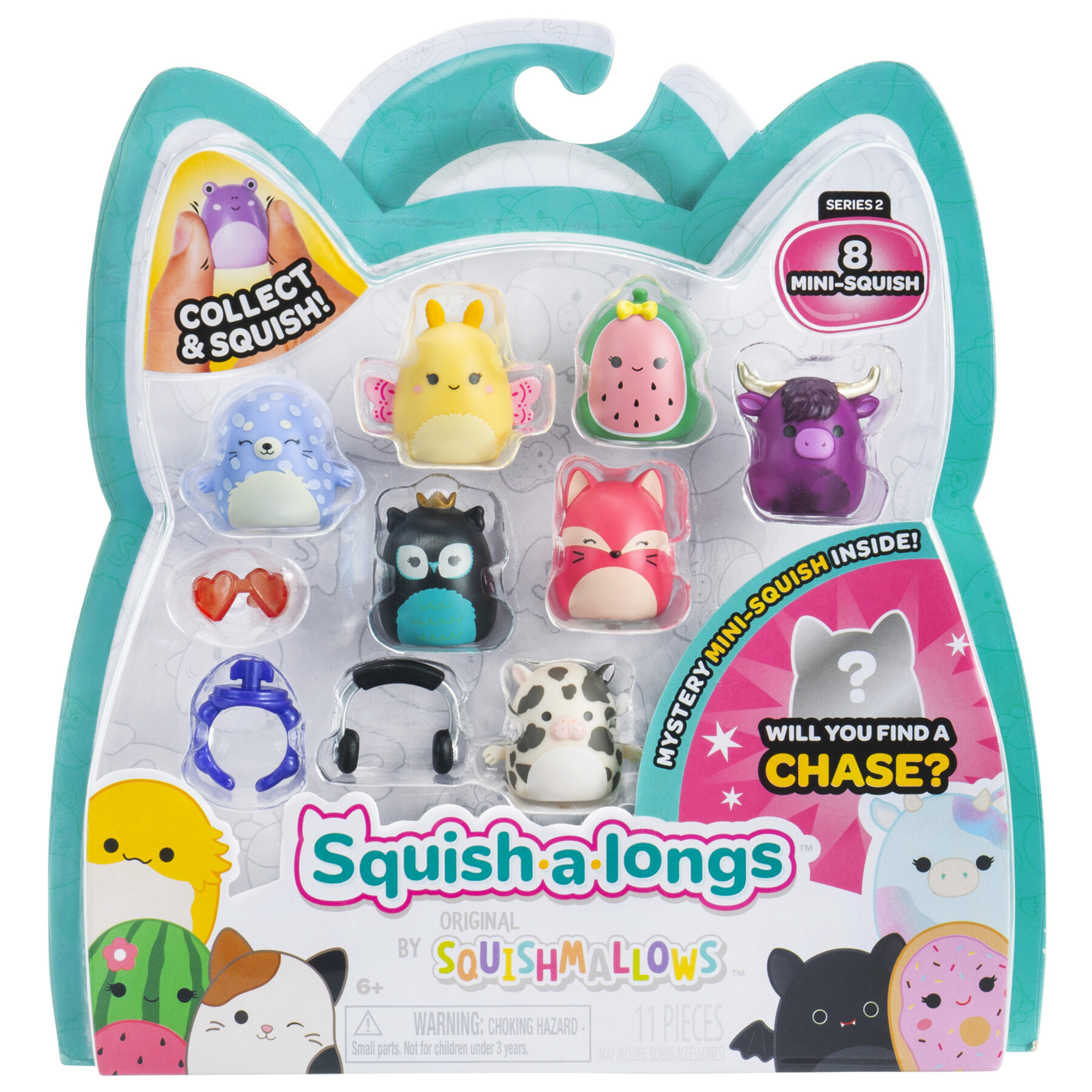 Squish a longs  pack 8 personaggi e 2 accessori blister - SQUISH A LONGS