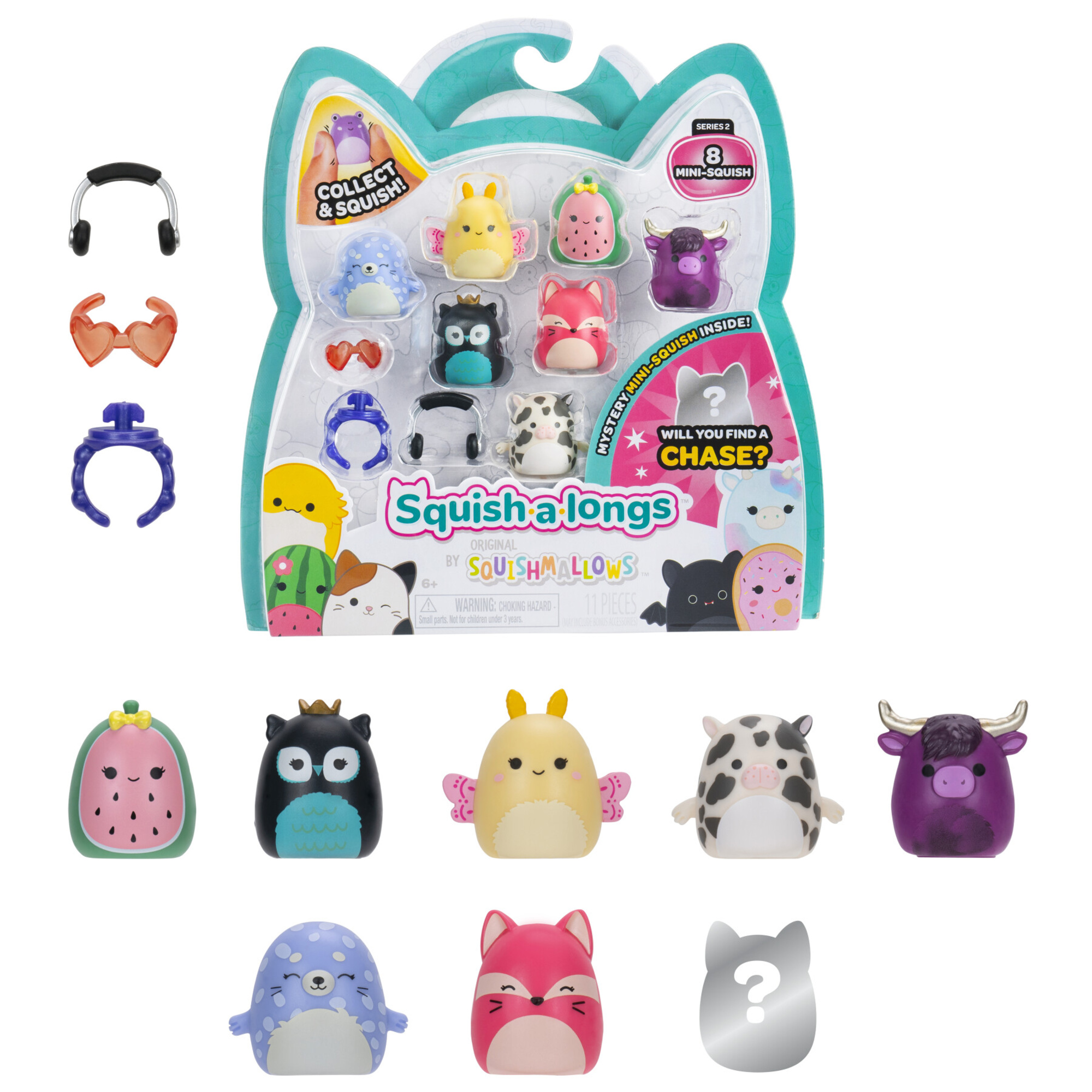 Squish a longs  pack 8 personaggi e 2 accessori blister - SQUISH A LONGS