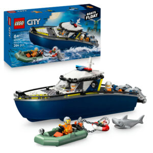Lego city 60456 inseguimento motoscafo polizia: 2 barche, squalo 6+ - Lego