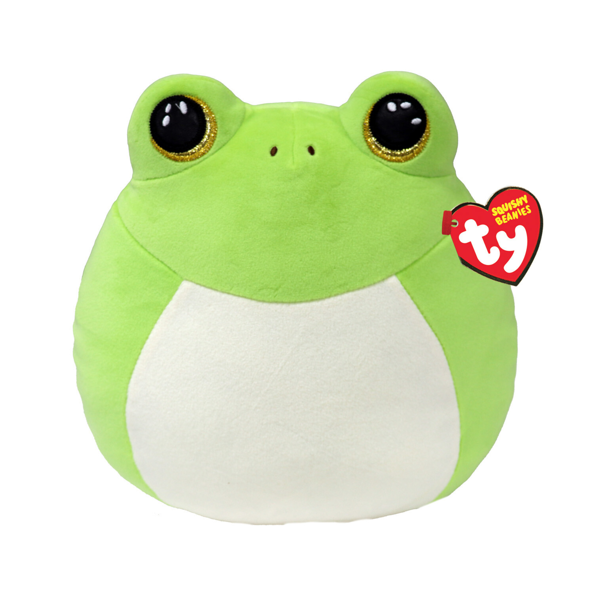 Snapper la rana, morbido cuscino di peluche con occhioni oro glitter, idea regalo per grandi e piccini, tutti da collezionare - 22 cm - t39276 - TY