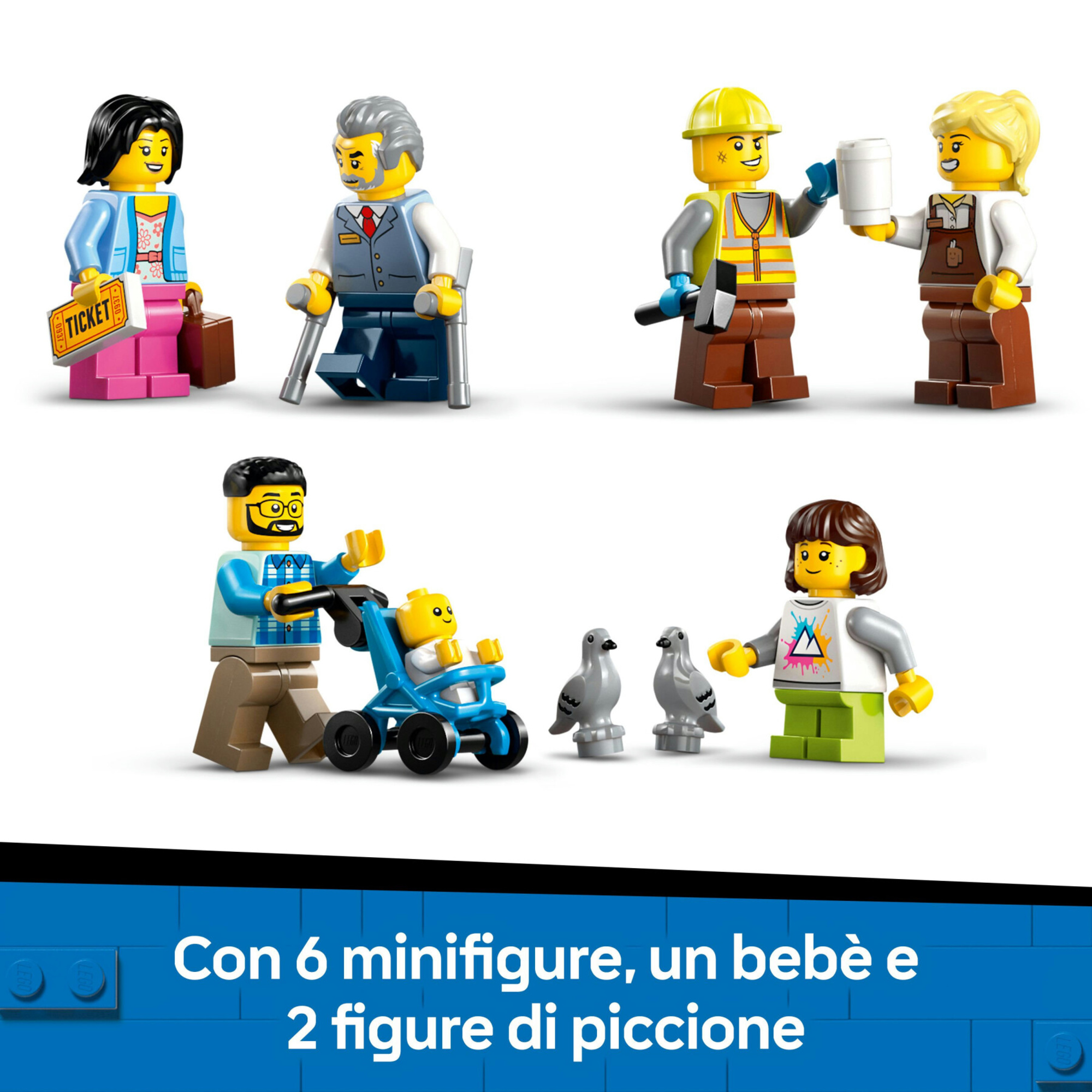 Lego city 60469 stazione centrale: veicolo, ascensore, binario 7+ - Lego