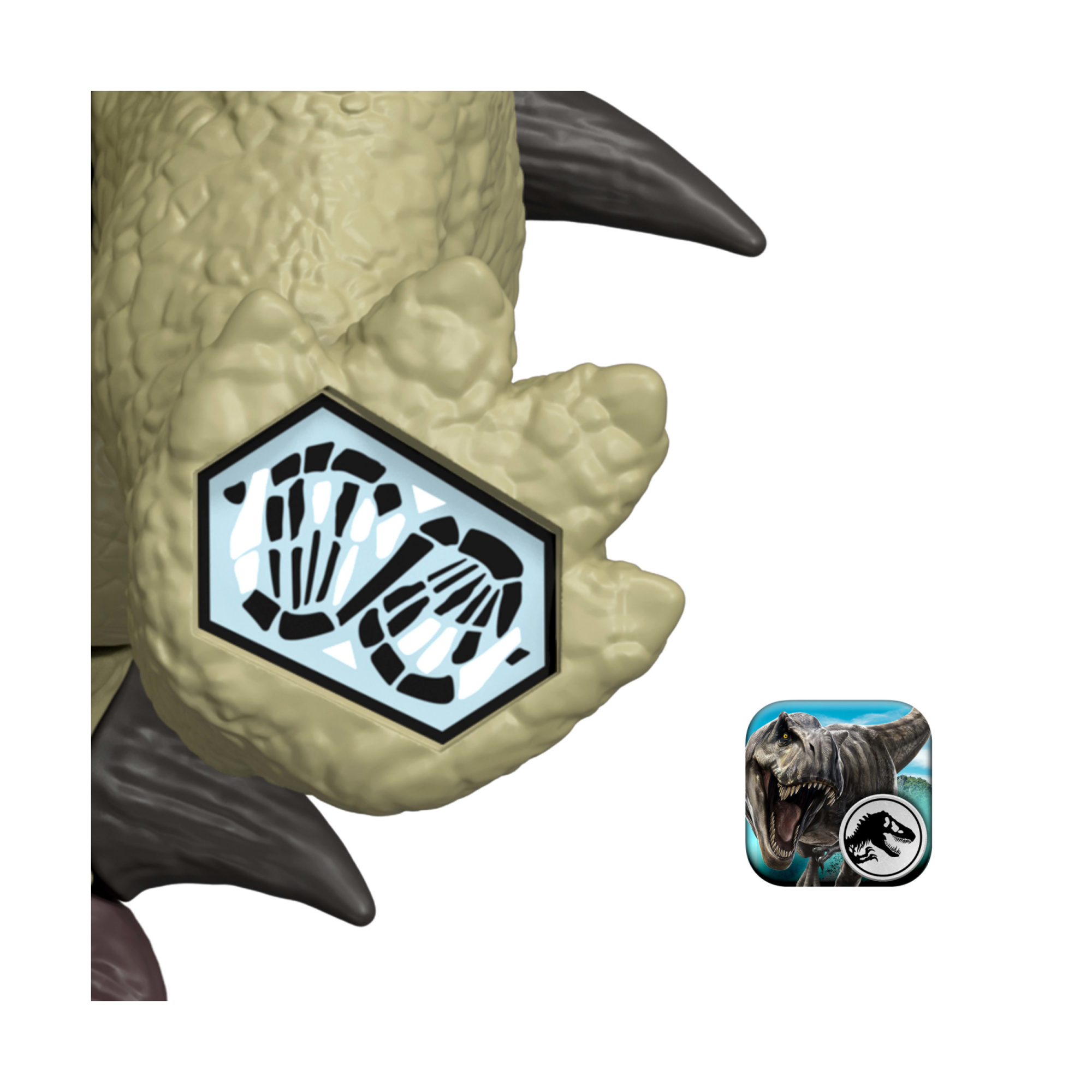 Mattel jurassic world la rinascita - anchilosauro ruggito selvaggio, dinosauro snodato con suoni e attacco multiplo della testa azionato con la coda - Jurassic World