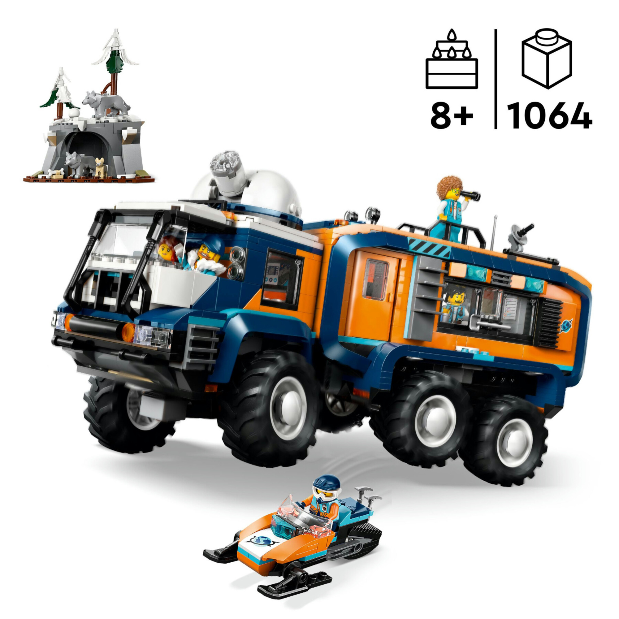 Lego city 60471 grande camion artico: laboratorio, motoslitta 8+ - Lego