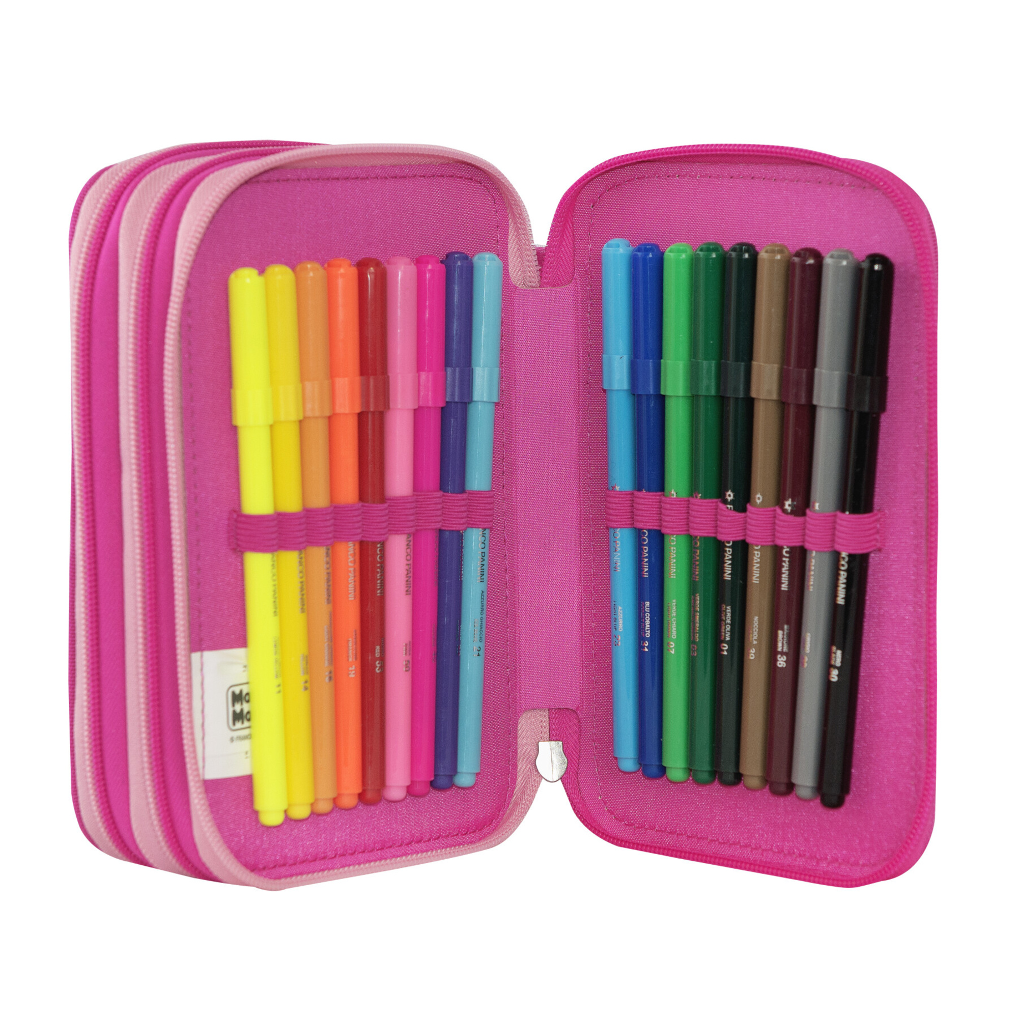 Astuccio 3 zip mofu mofu orso 3 scomparti con 41 accessori scuola - 
