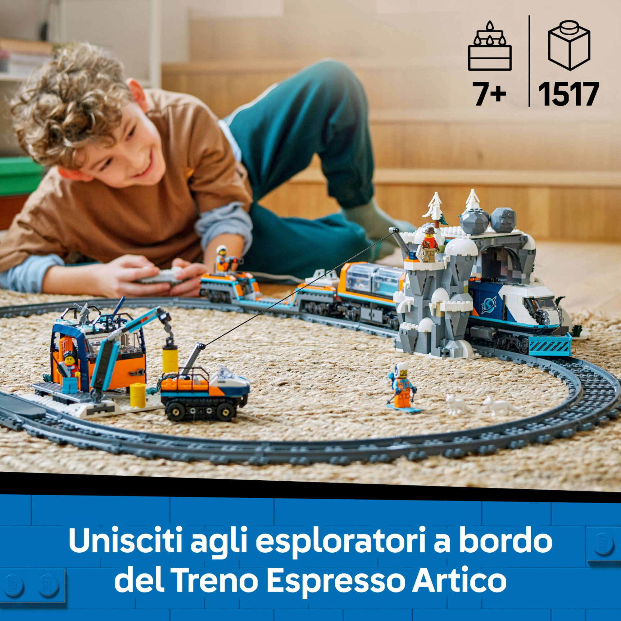 Lego city 60470 treno espresso artico: telecomandato, 22 binari 7+ - LEGO CITY, Lego
