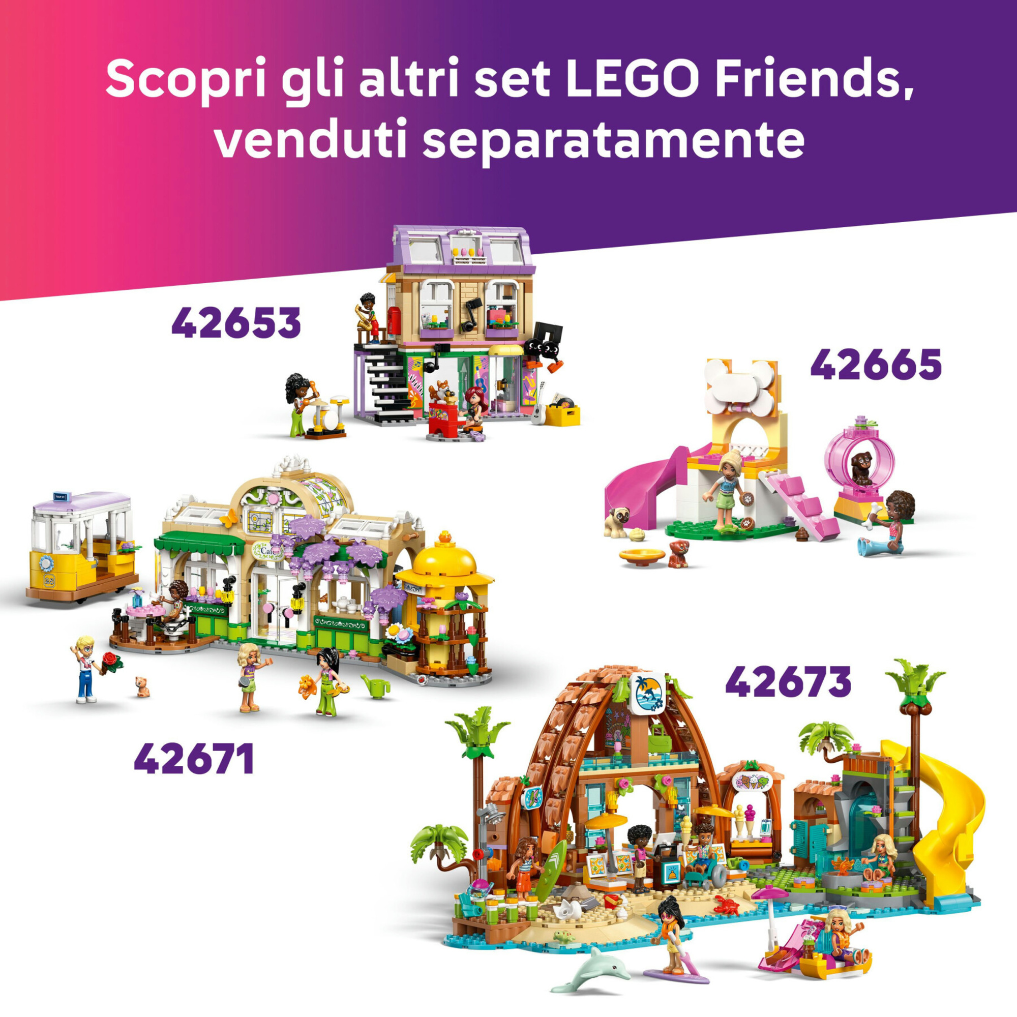 Lego friends 42666 festa felina: casa albero, 2 mini bamboline 6+ - LEGO FRIENDS, Lego