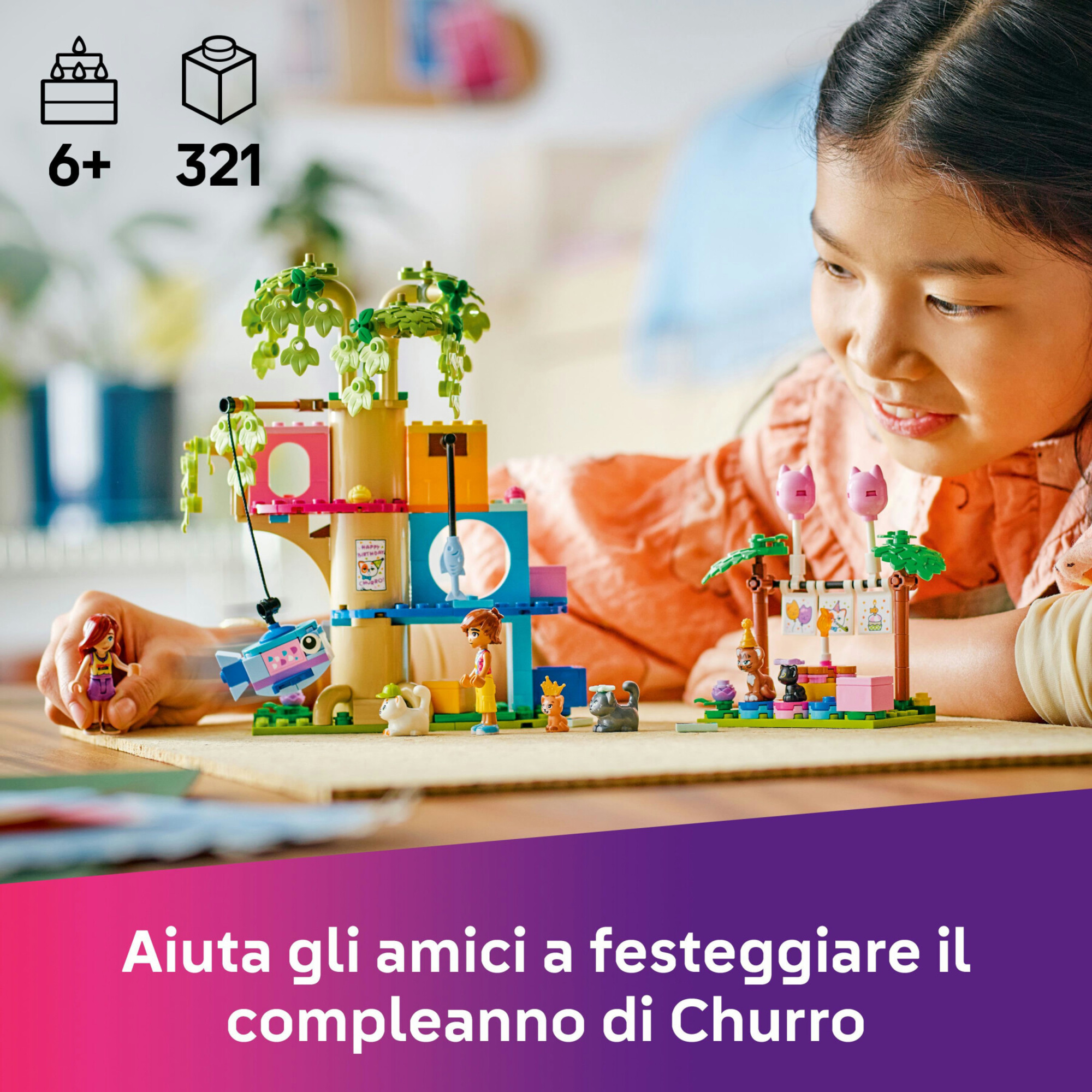 Lego friends 42666 festa felina: casa albero, 2 mini bamboline 6+ - LEGO FRIENDS, Lego