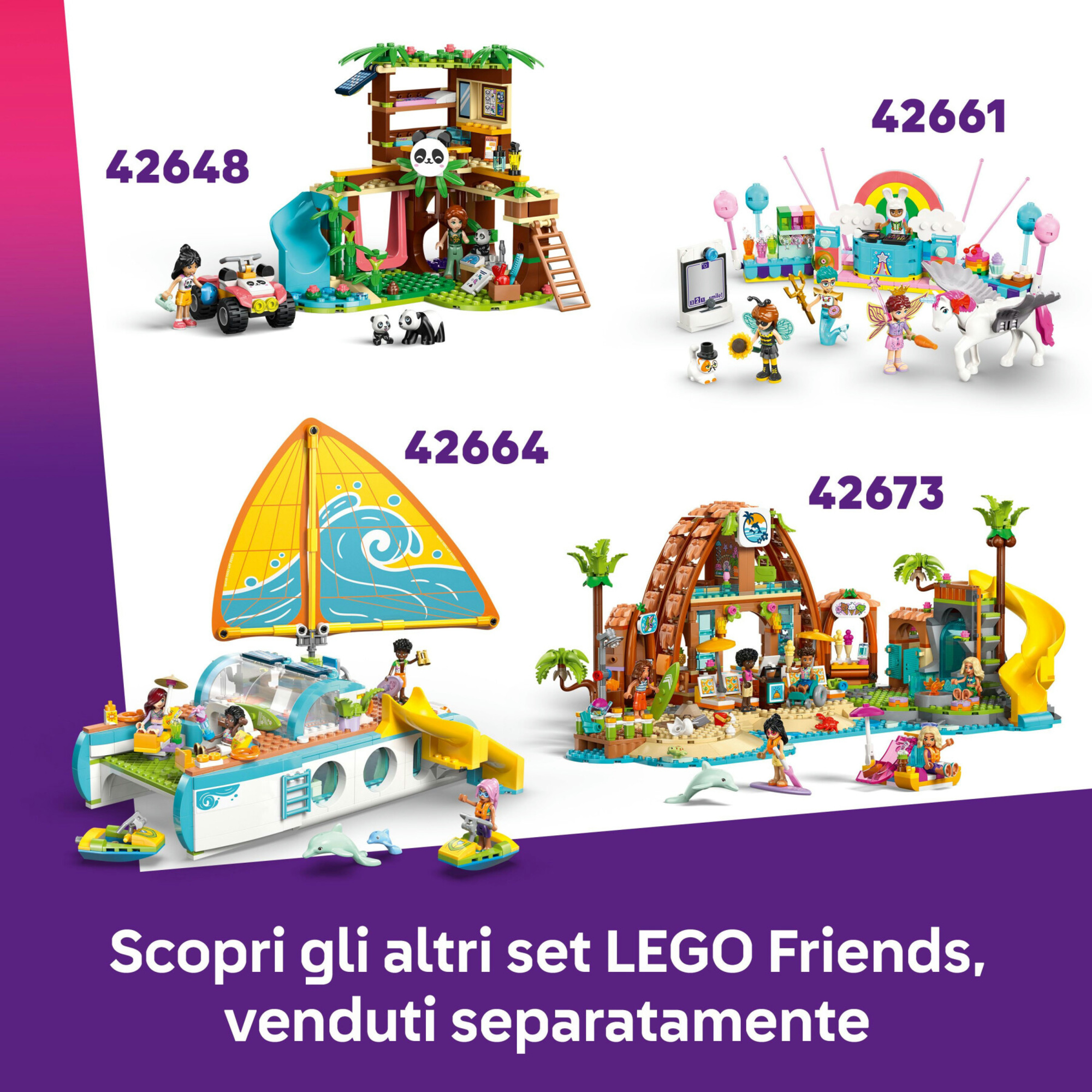 Lego friends 42671 caffè piante, fiori: 4 mini bamboline, gatto 9+ - LEGO FRIENDS, Lego