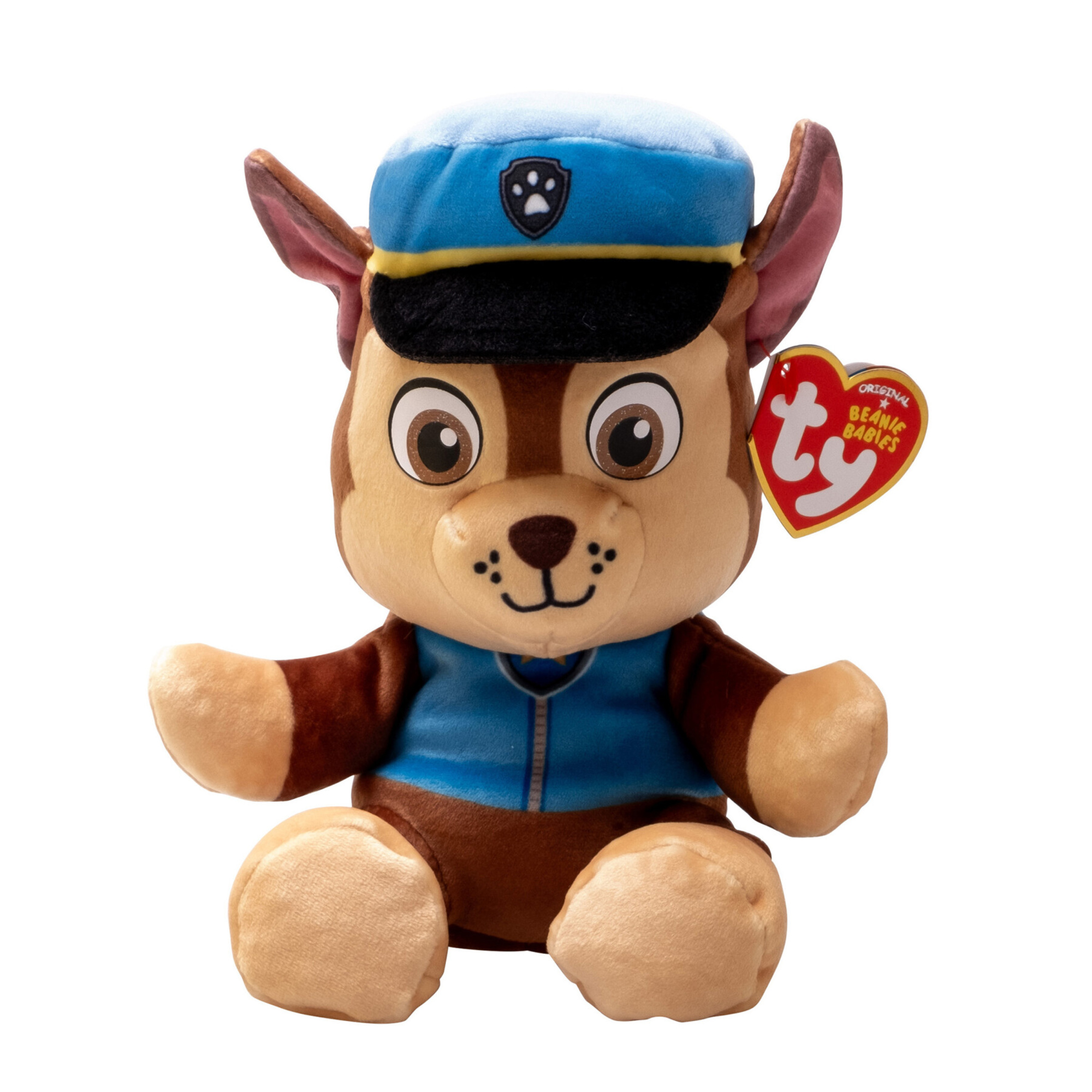 Ty - collezione paw patrol, chase, tutti gli eroi della squadra dei cuccioli in versione floppy, morbido peluche da collezionare- 20 cm - t44014 - TY, Paw Patrol