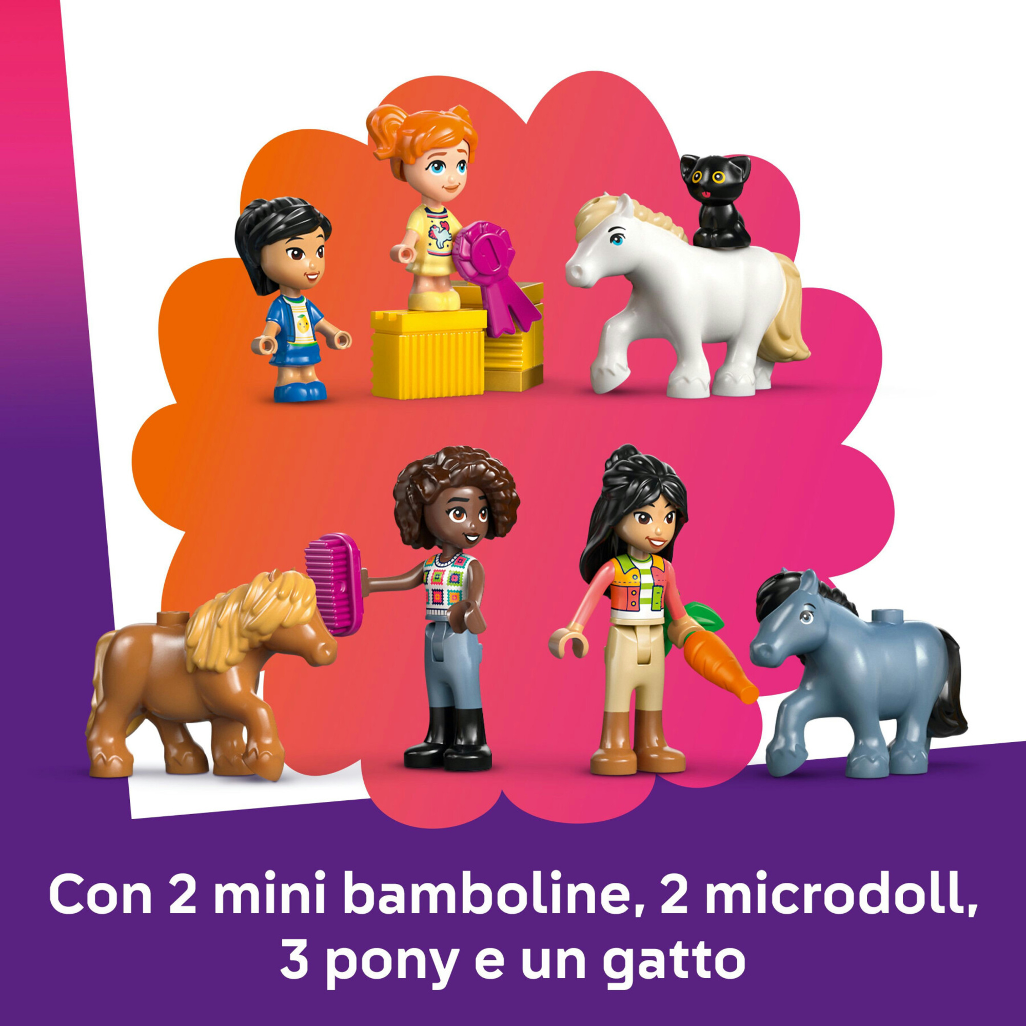 Lego friends 42654 ranch pony: scuderia, 4 mini bamboline 7+ - LEGO FRIENDS