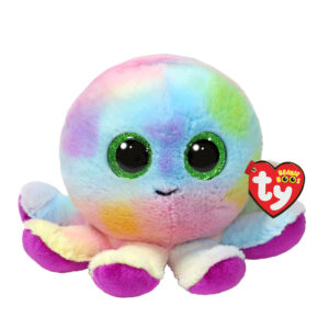 Ty beanie boos - bubbles il polipo con occhi verdi grandi e glitter, il peluche con gli occhi grandi scintillanti - 15 cm - t37360 - TY