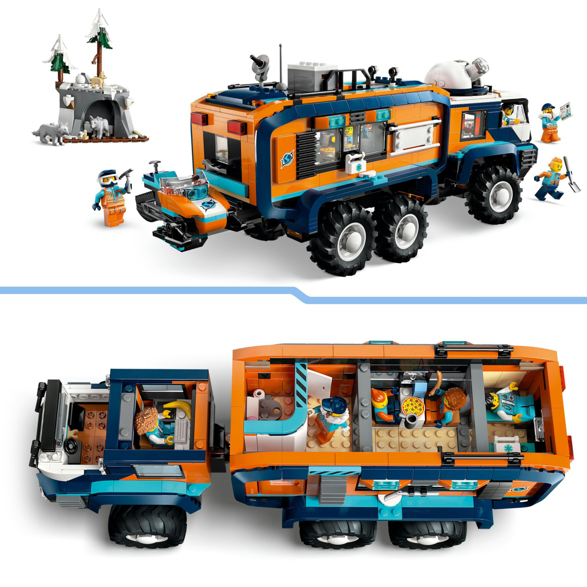 Lego city 60471 grande camion artico: laboratorio, motoslitta 8+ - Lego