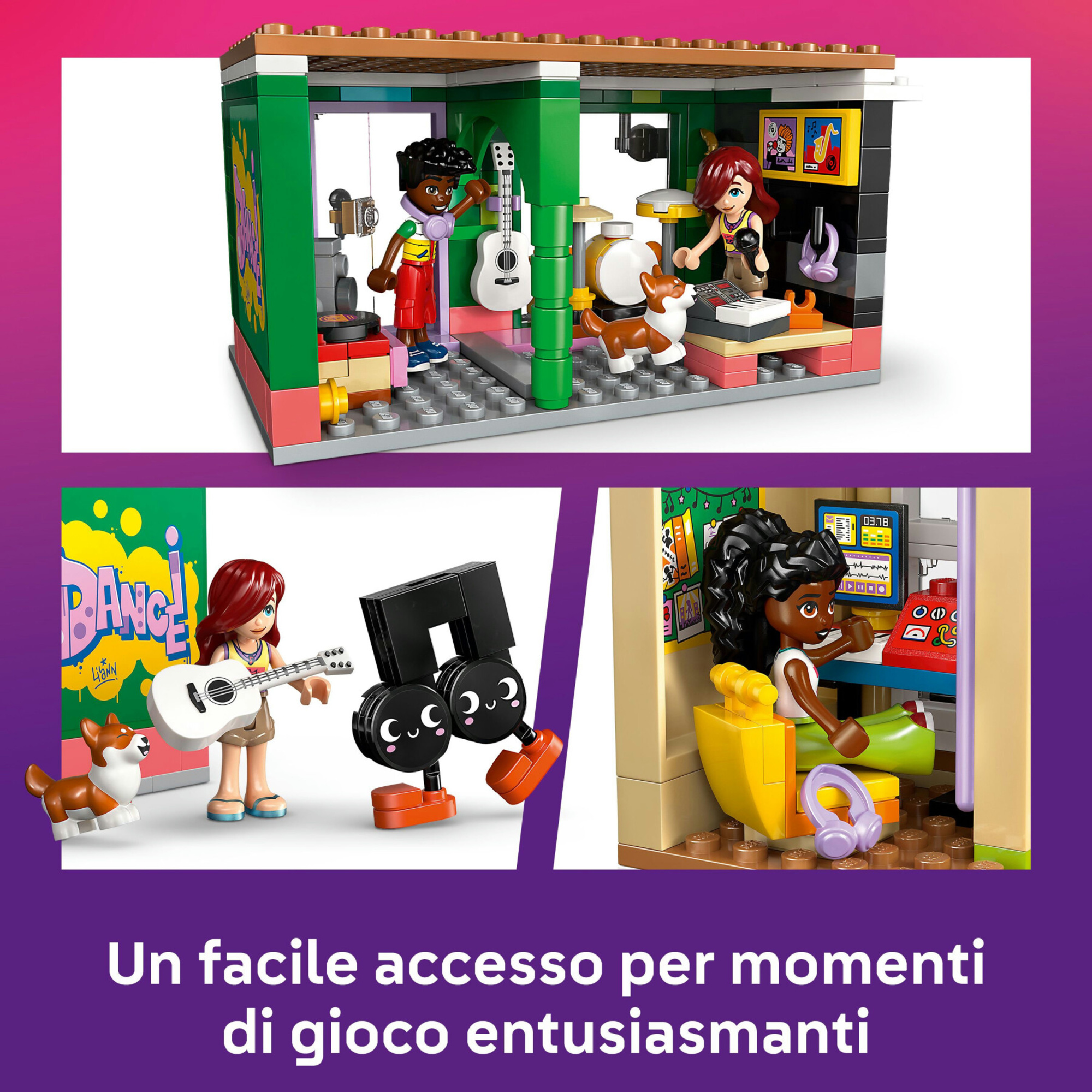 Lego friends 42653 negozio musica, appartamento: 3 mini bamboline 7+ - LEGO FRIENDS