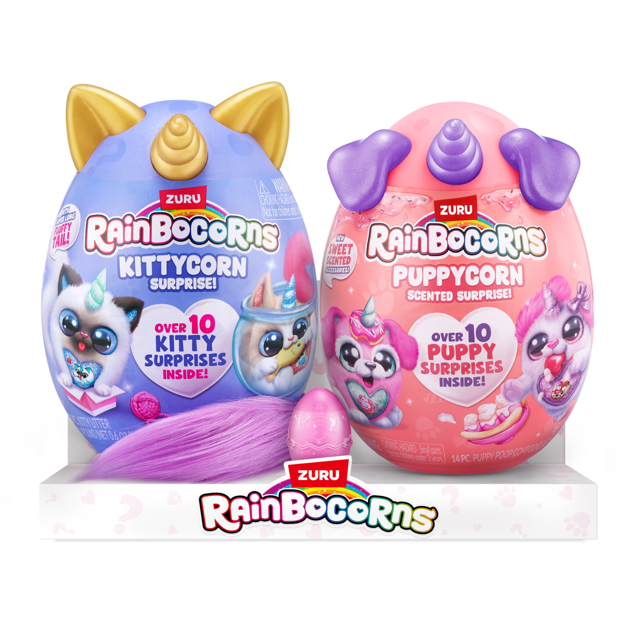Rainbocorns puppy+kitty corn pack: peluche sorpresa - assortito - RAINBOCORNS