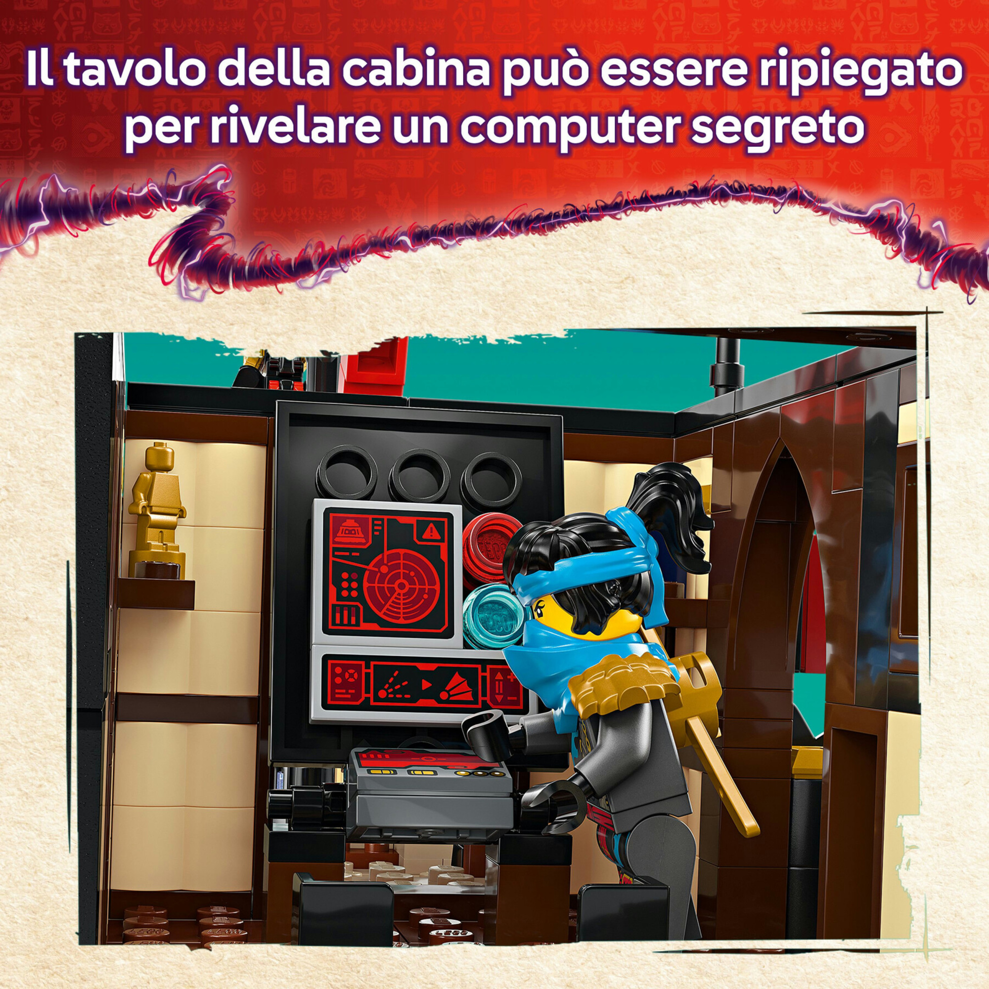 Lego ninjago 71848 bounty del tempio: barca, vele mobili, 6 minifigure 14+ - LEGO NINJAGO, Lego
