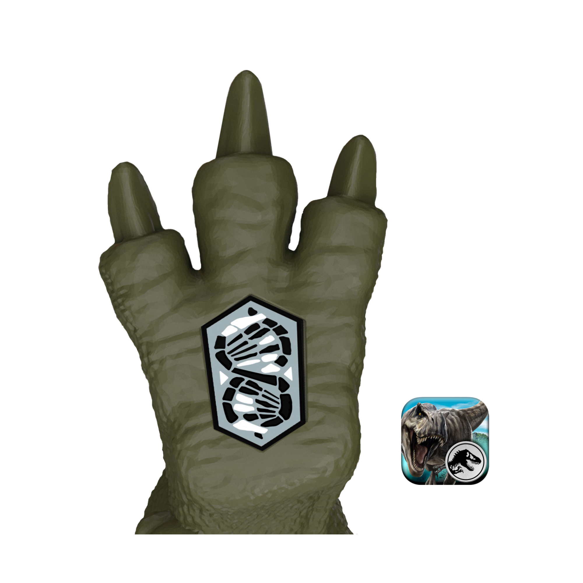 Mattel jurassic world - tirannotitano gigantic thrashers jw - dinosauro grande con 2 attacchi da coda - Jurassic World