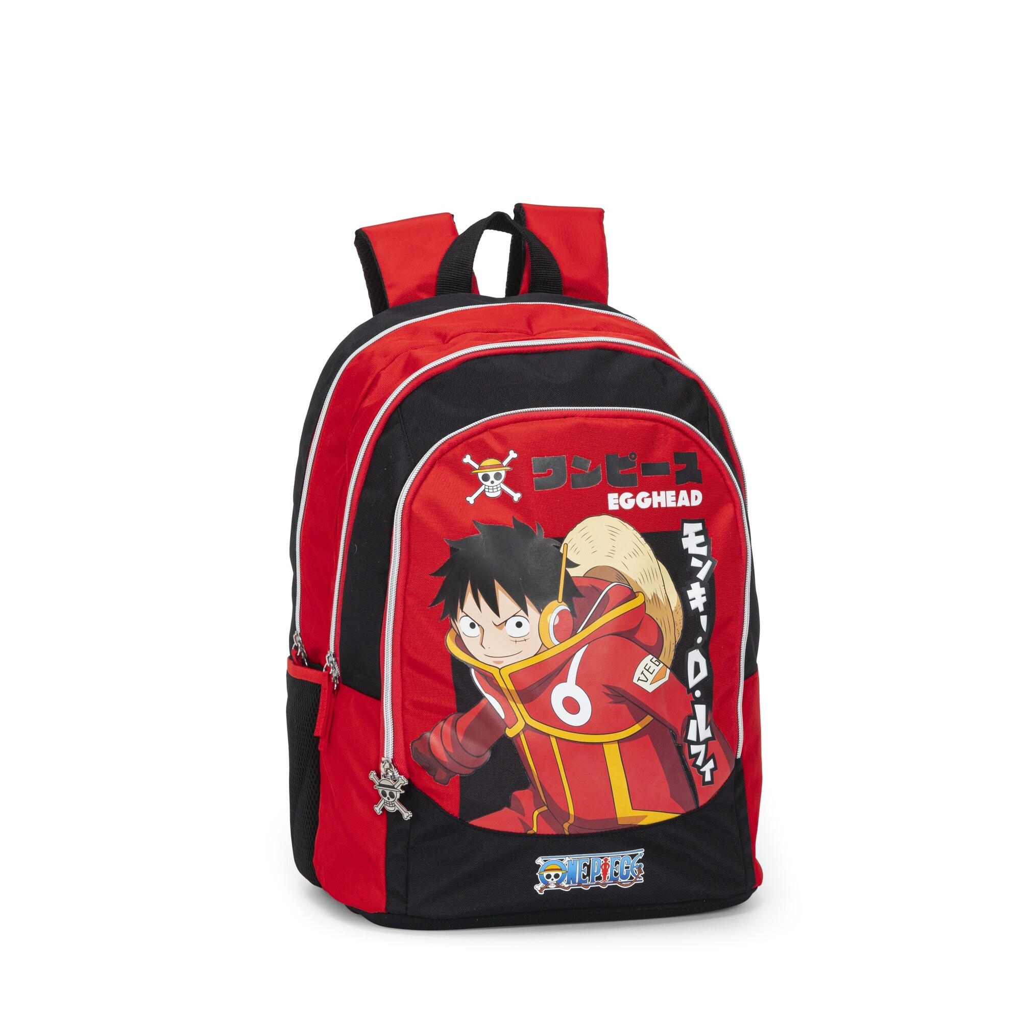 Zaino scuola organizzato con chiusure a zip one piece - ONE PIECE