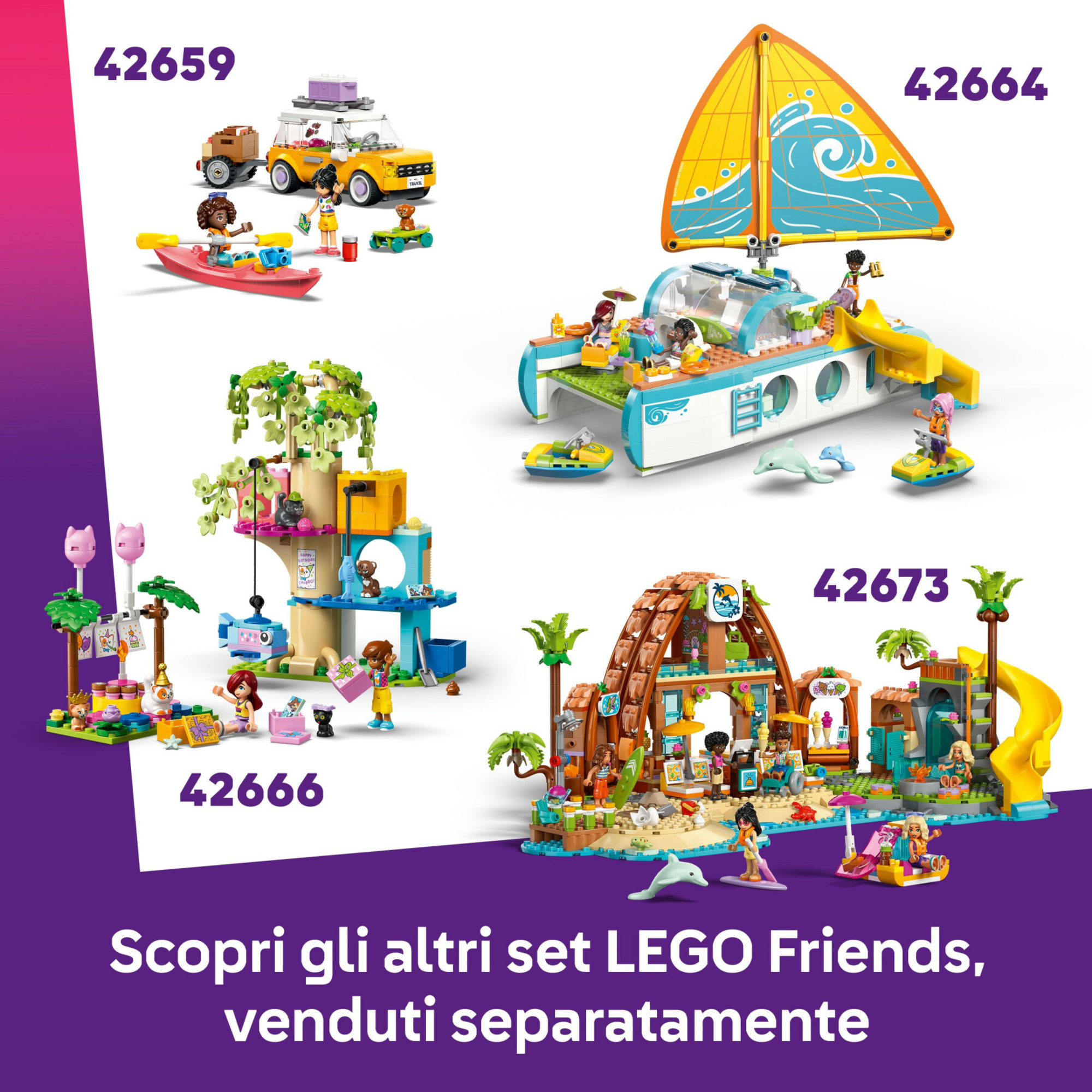 Lego friends 42661 party unicorno fatina: 4 mini bamboline, 2 animali 6+ - LEGO FRIENDS