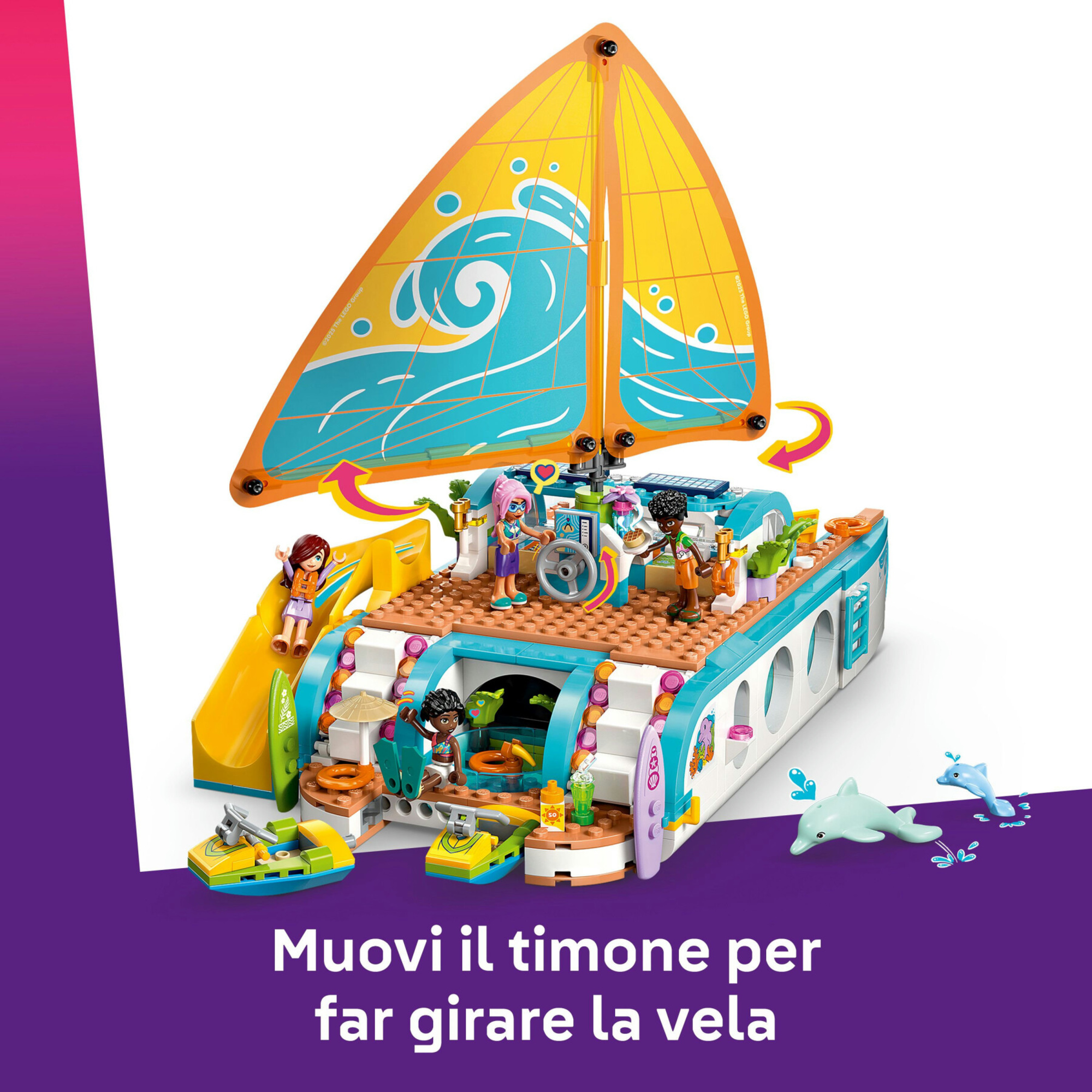 Lego friends 42664 avventura catamarano: barca, 4 mini bamboline 8+ - LEGO FRIENDS