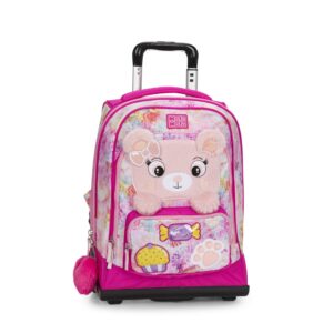 Zaino trolley scuola mofu mofu orso con spallacci a scomparsa e maniglia regolabile - 