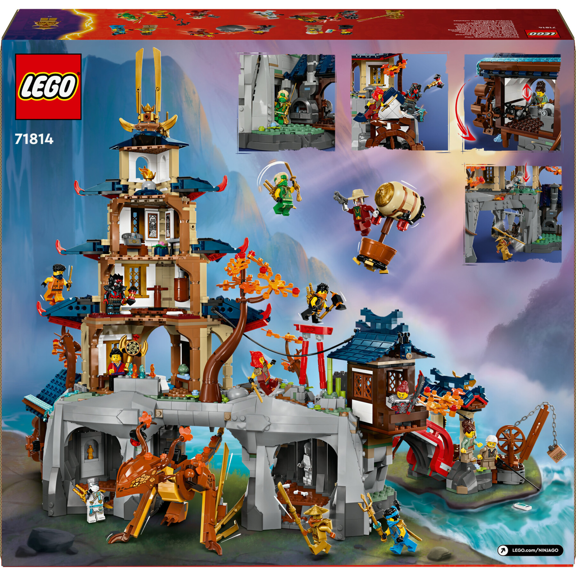 Lego ninjago 71814 torneo città tempio: pagoda, 13 minifigure 14+ - Lego