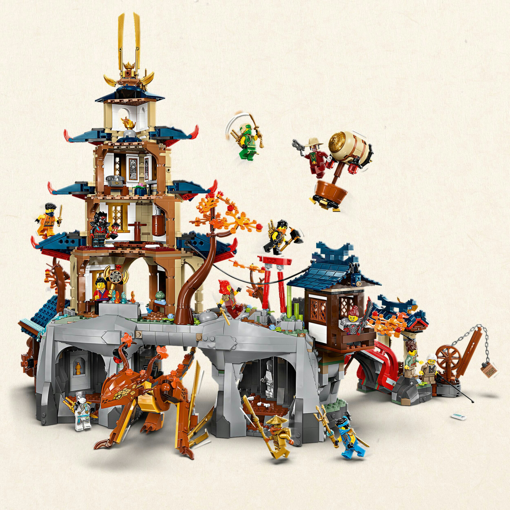 Lego ninjago 71814 torneo città tempio: pagoda, 13 minifigure 14+ - Lego