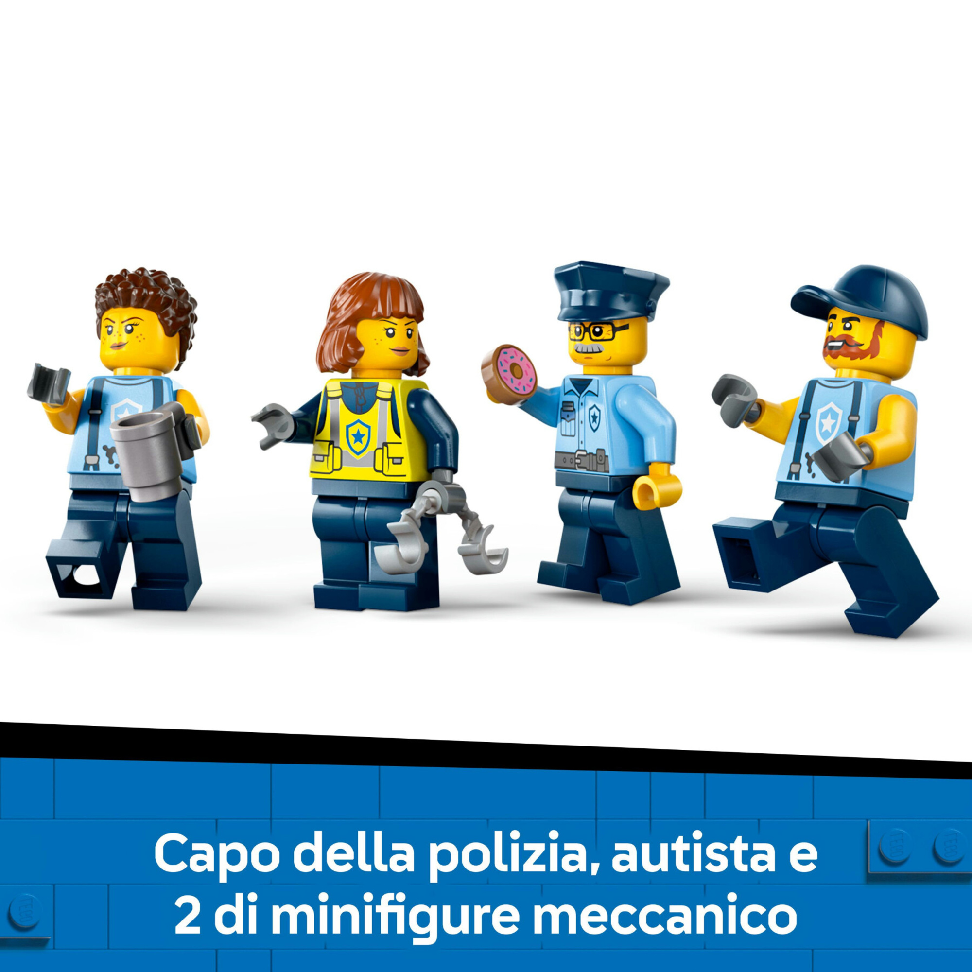Lego city 60457 officina auto polizia: modulare, 4 minifigure 6+ - Lego