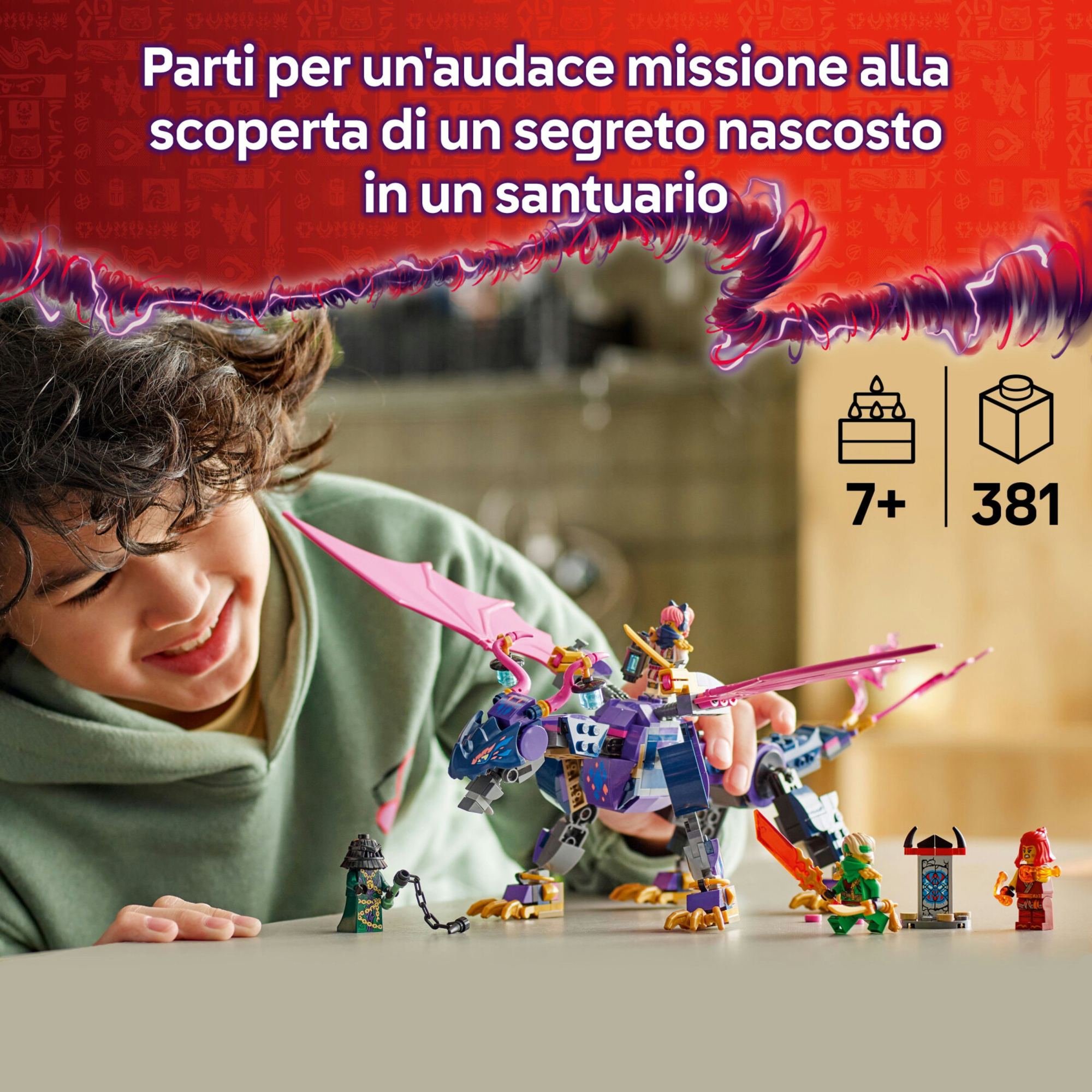 Lego ninjago 71842 rontu drago maestro: snodabile, 3 minifigure 7+ - Lego