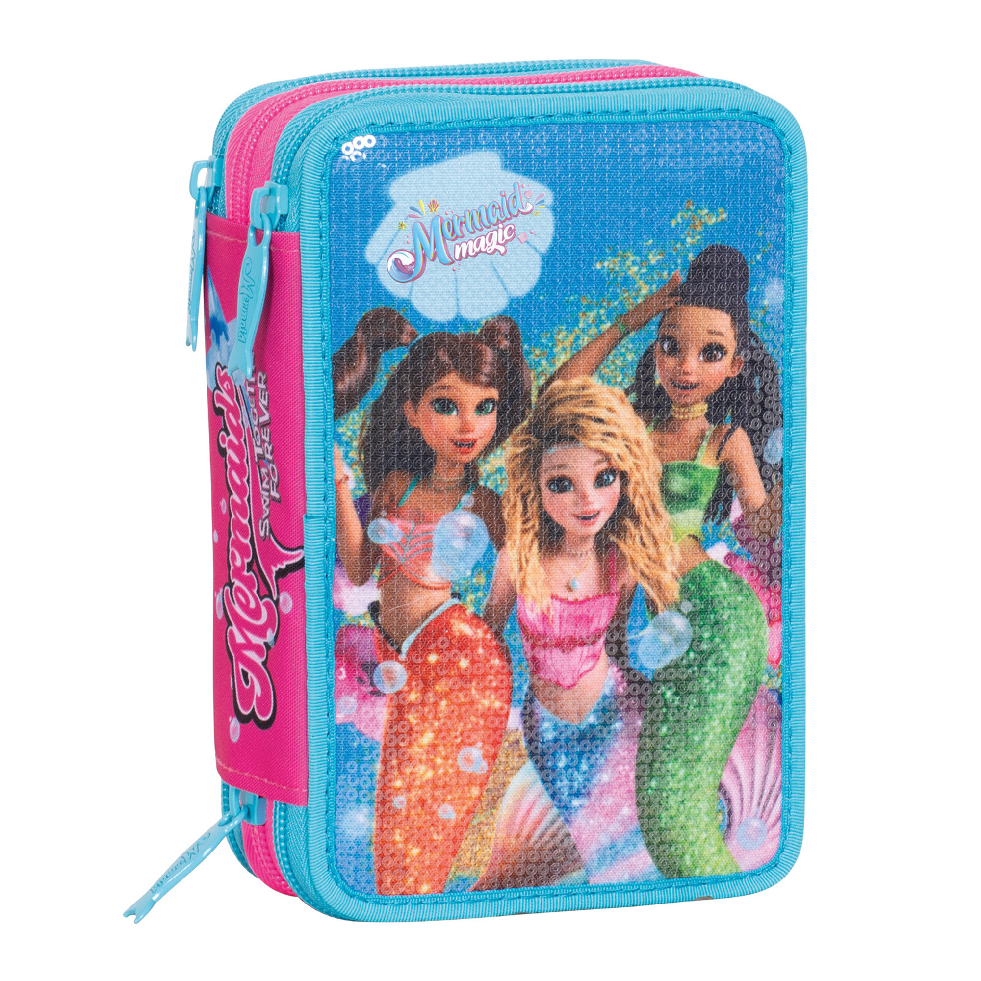 Astuccio 3 zip mermaid magic mermaid fever - SEVEN