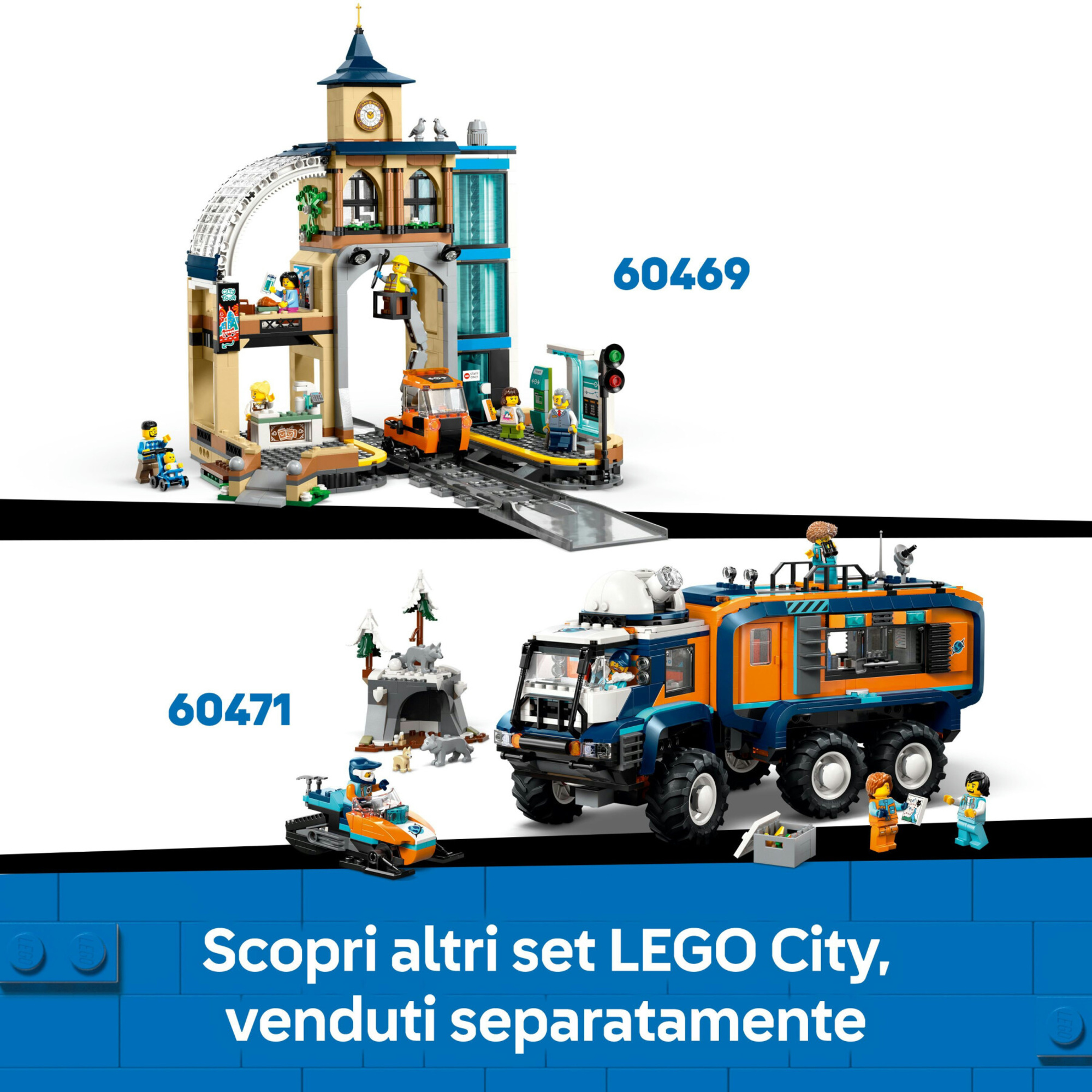 Lego city 60470 treno espresso artico: telecomandato, 22 binari 7+ - LEGO CITY, Lego