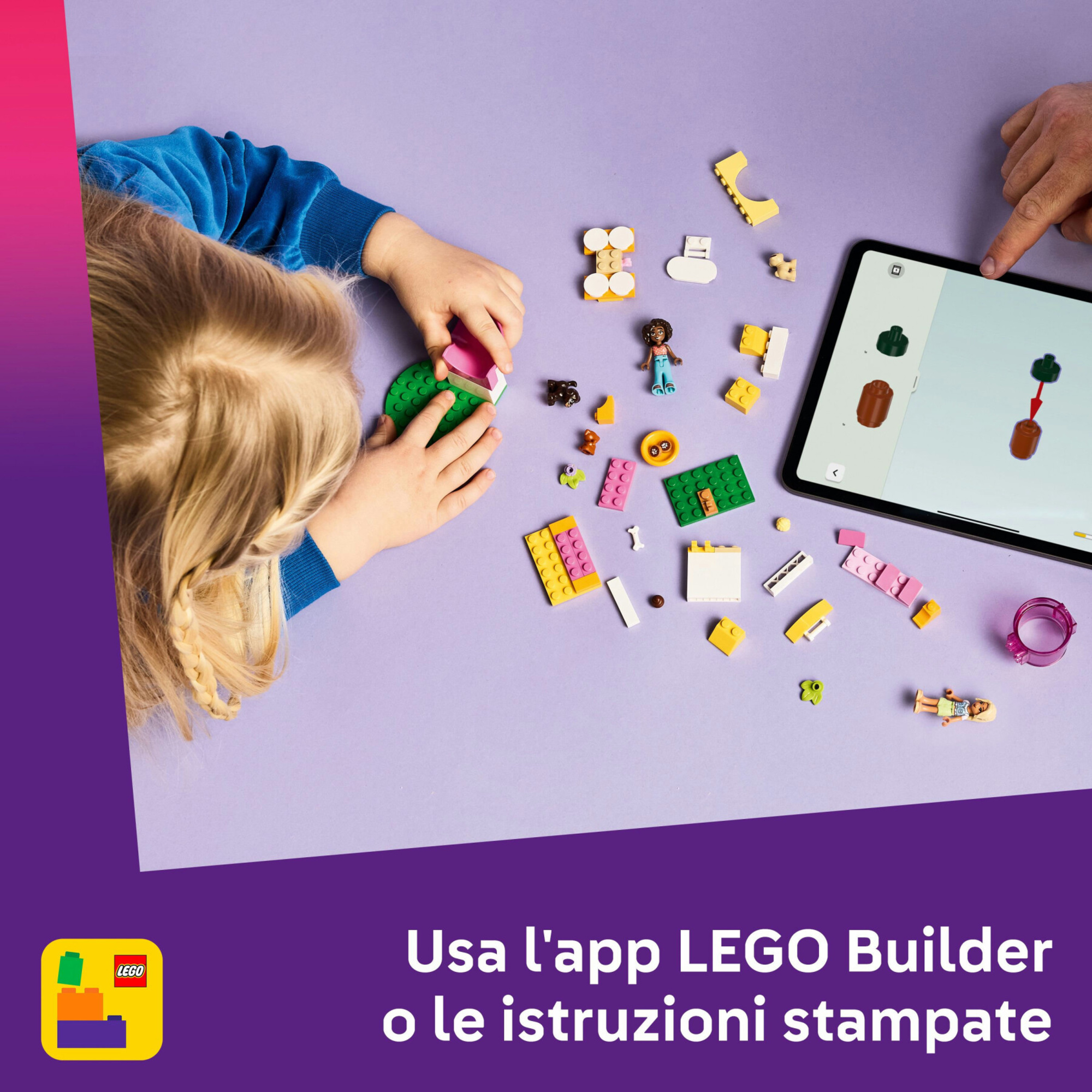 Lego friends 42665 parco giochi cuccioli: scivolo, 2 mini bamboline 4+ - LEGO FRIENDS