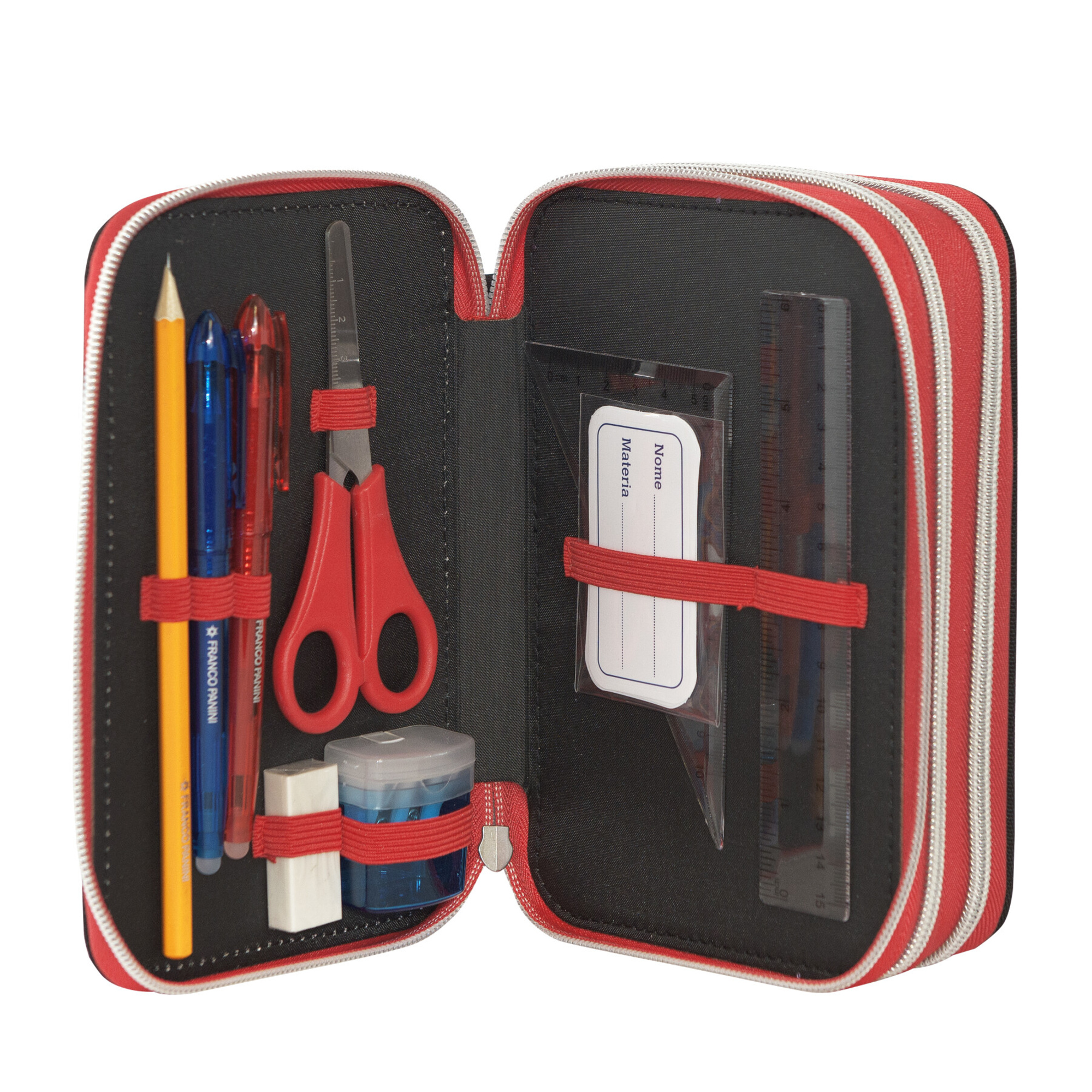 Astuccio 3 zip one piece 3 scomparti con 41 accessori scuola - ONE PIECE