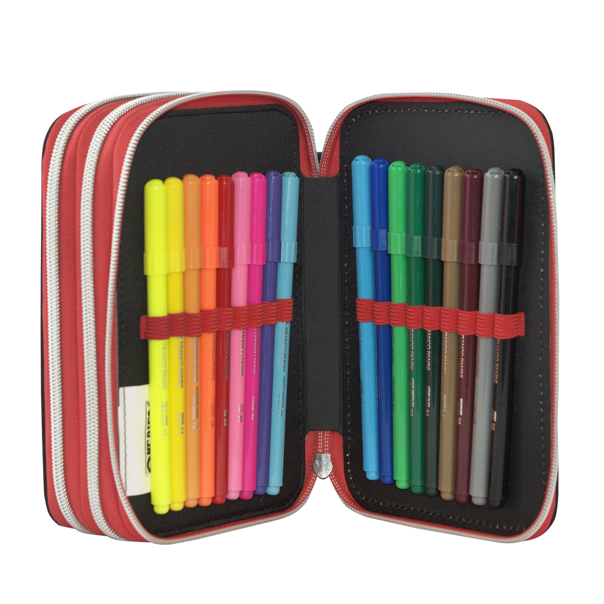 Astuccio 3 zip one piece 3 scomparti con 41 accessori scuola - ONE PIECE