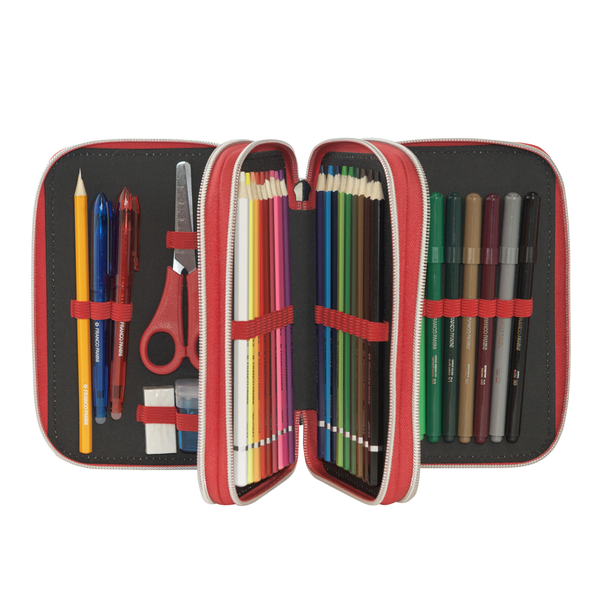 Astuccio 3 zip one piece 3 scomparti con 41 accessori scuola - ONE PIECE