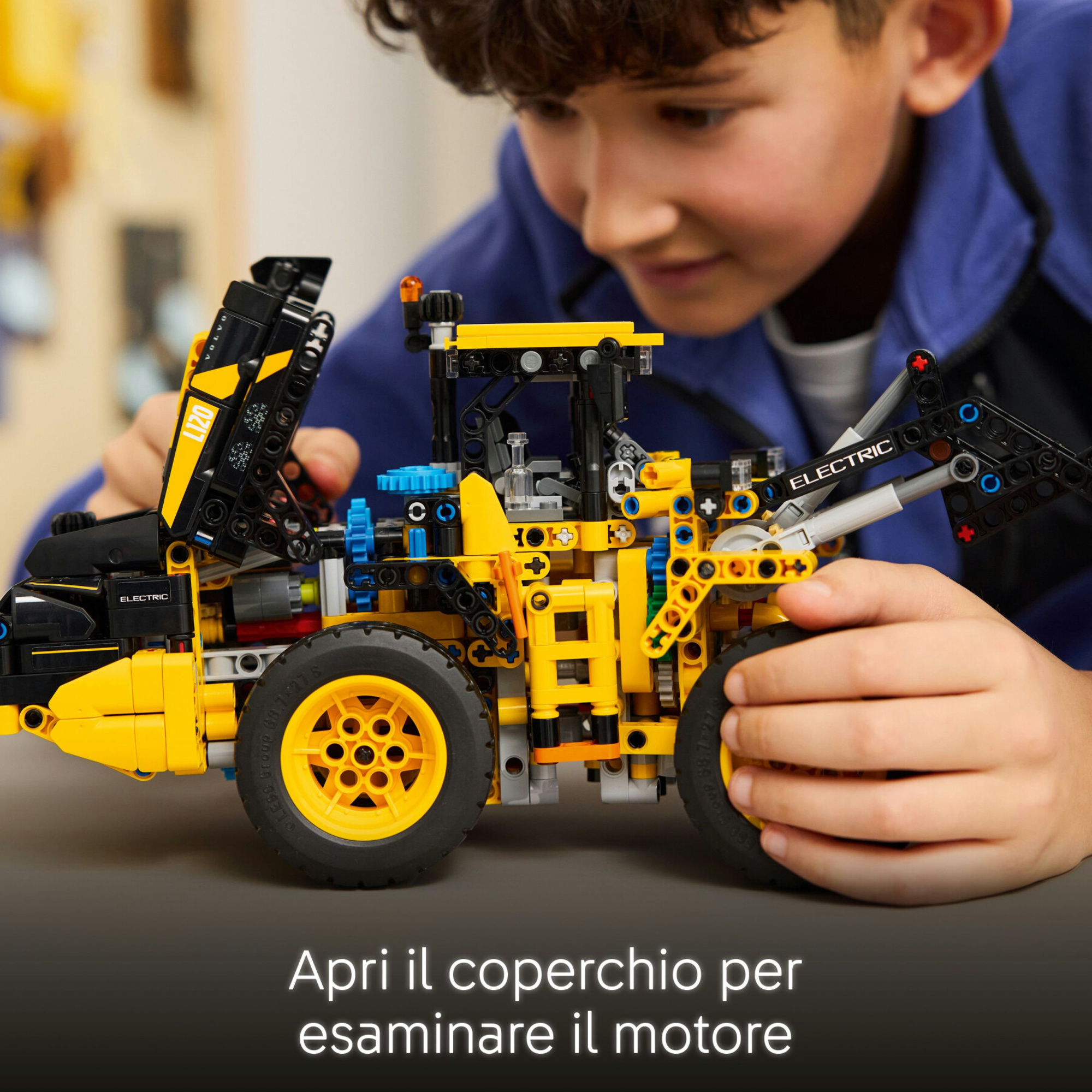 Lego technic - 42209 - ruspa  pala gommata volvo l120 electric - Lego