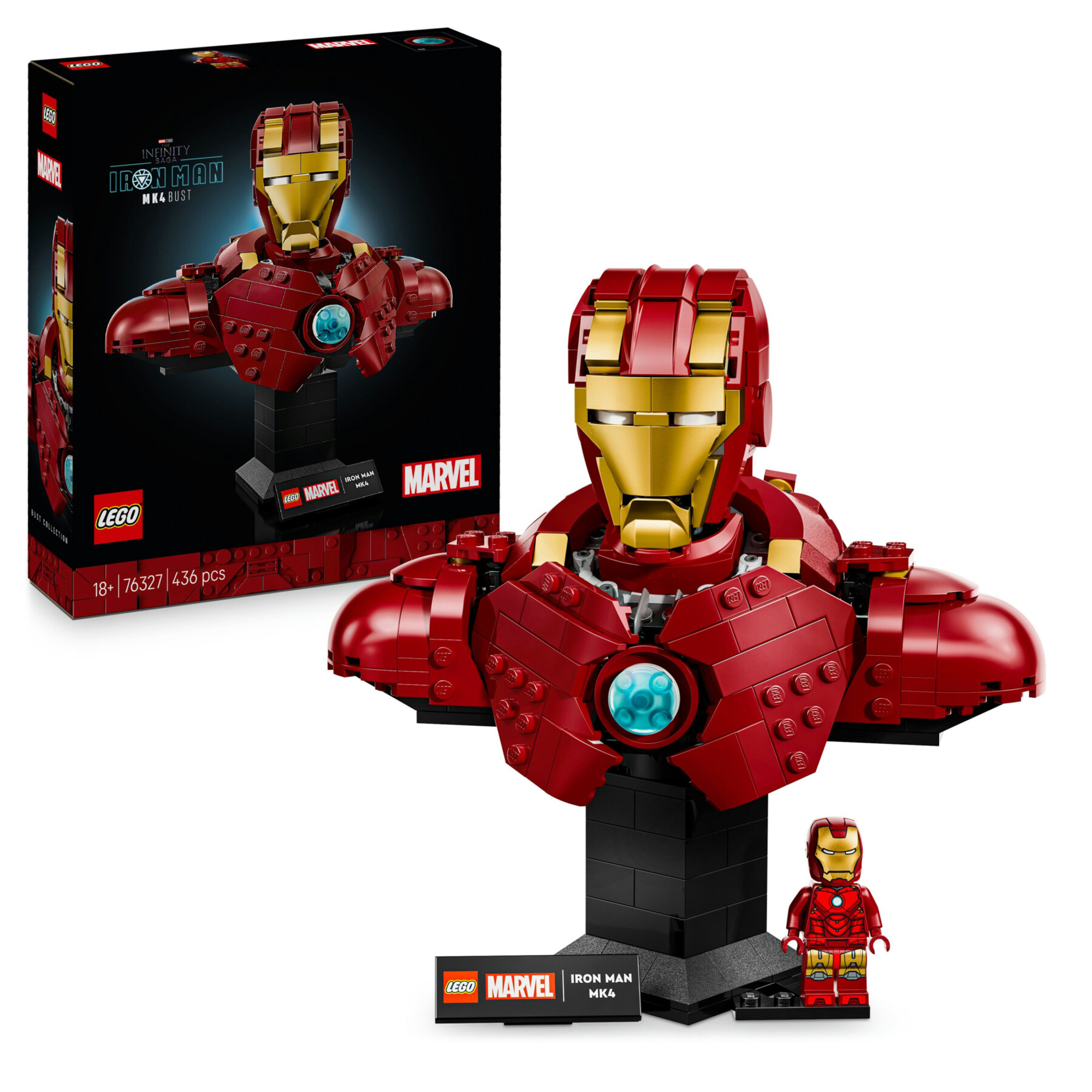 Lego marvel - 76327 - busto di iron man mk4