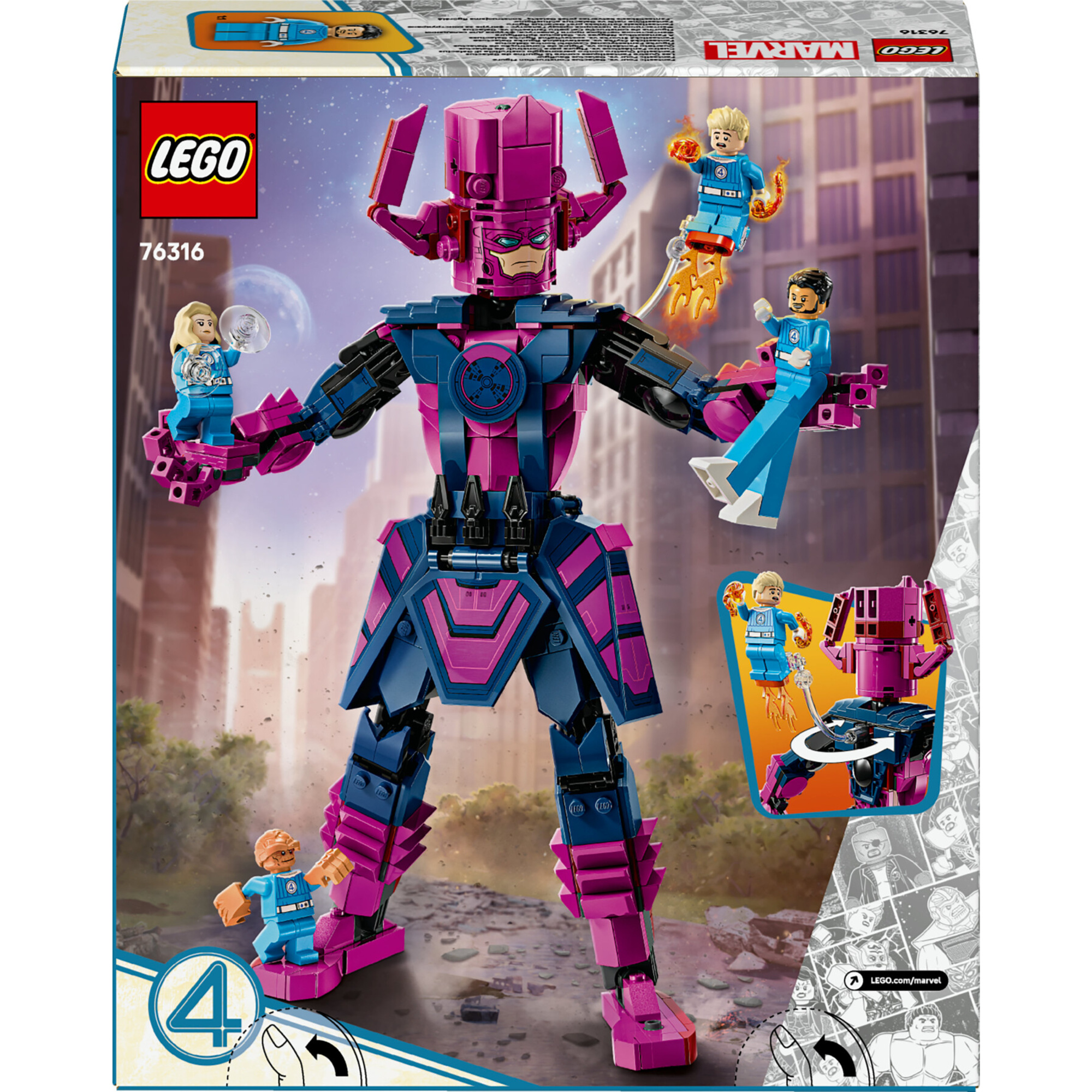 Lego marvel 76316 galactus: personaggio costruibile, minifigure 9+ - LEGO SUPER HEROES, Lego