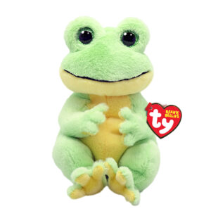 Snapper la rana con gli occhioni verdi glitter, i coccolosi animaletti di peluche con il pancino morbido originali ty - 20 cm - t41052 - TY